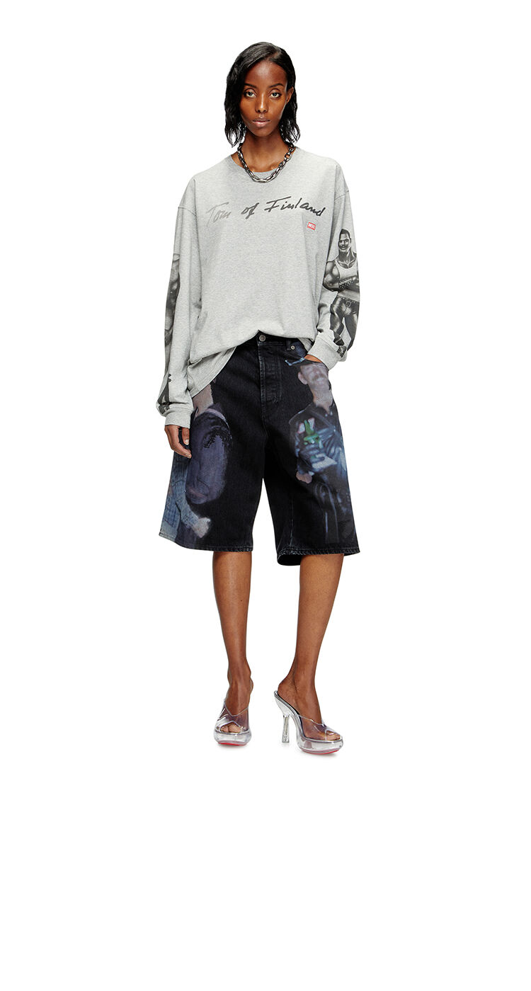 Long-sleeve T-shirt with graphic print