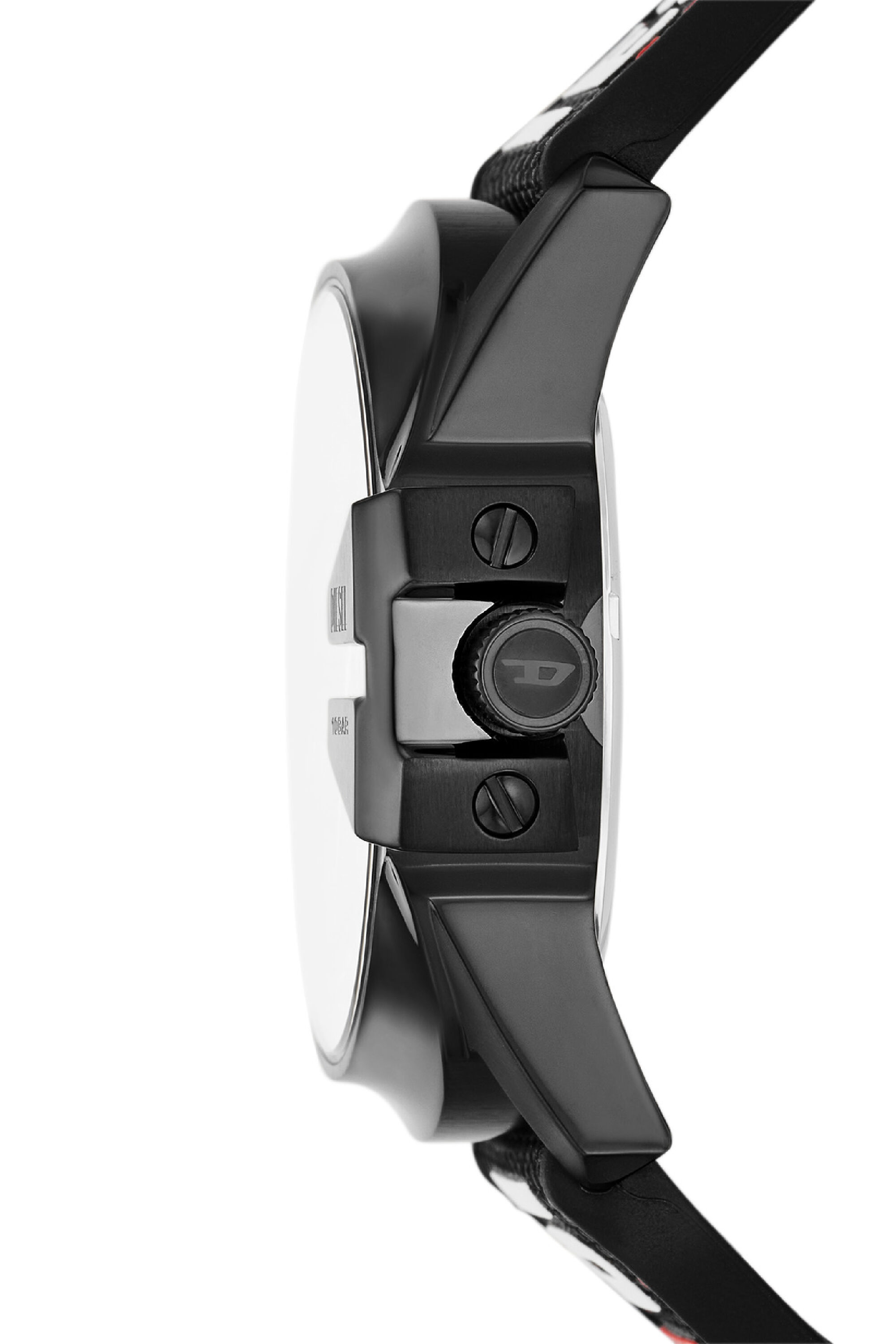 Men's Master Chief Date leather, nylon and silicone watch | Black