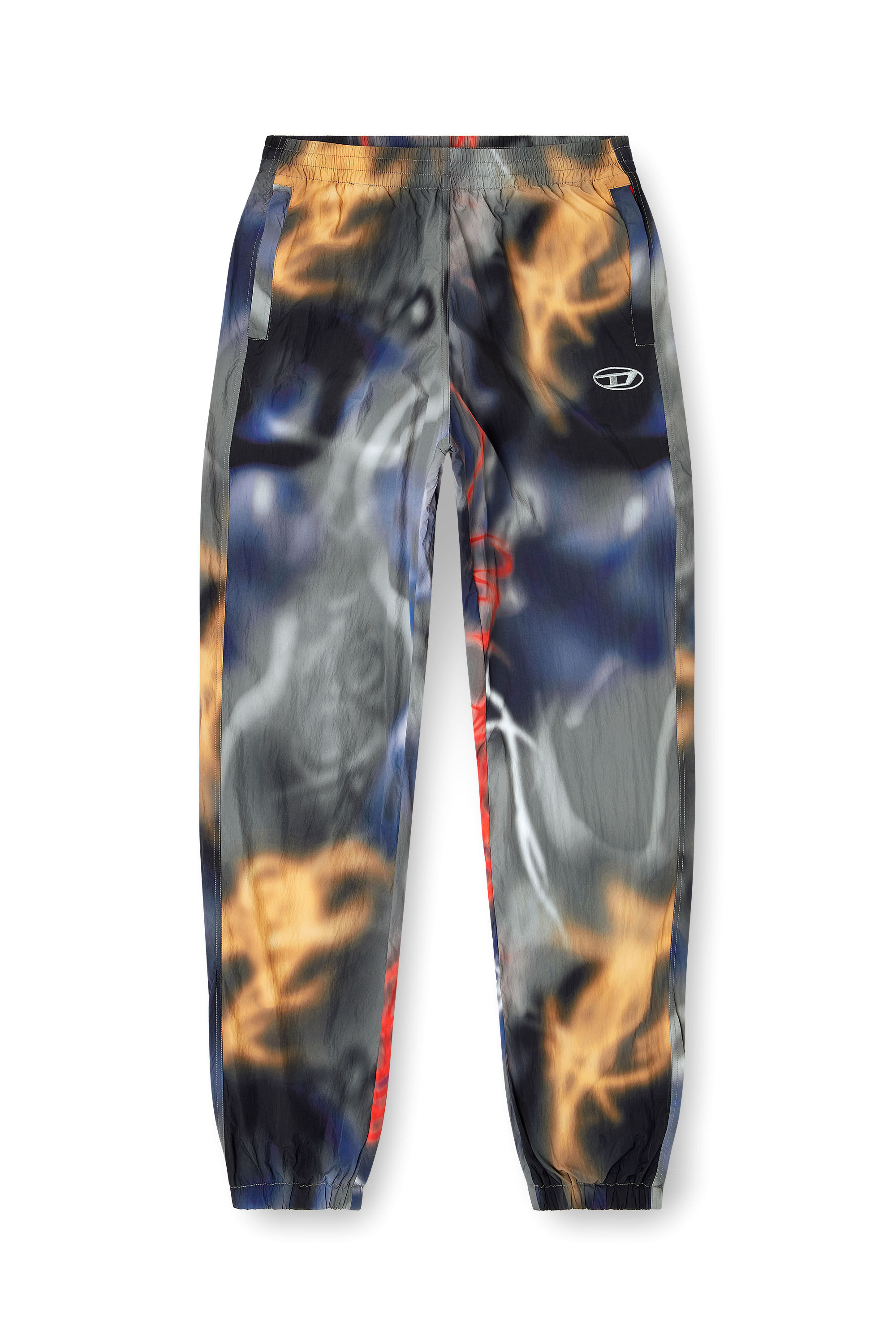 Men's Nylon pants with all-over print | Multicolor | Diesel