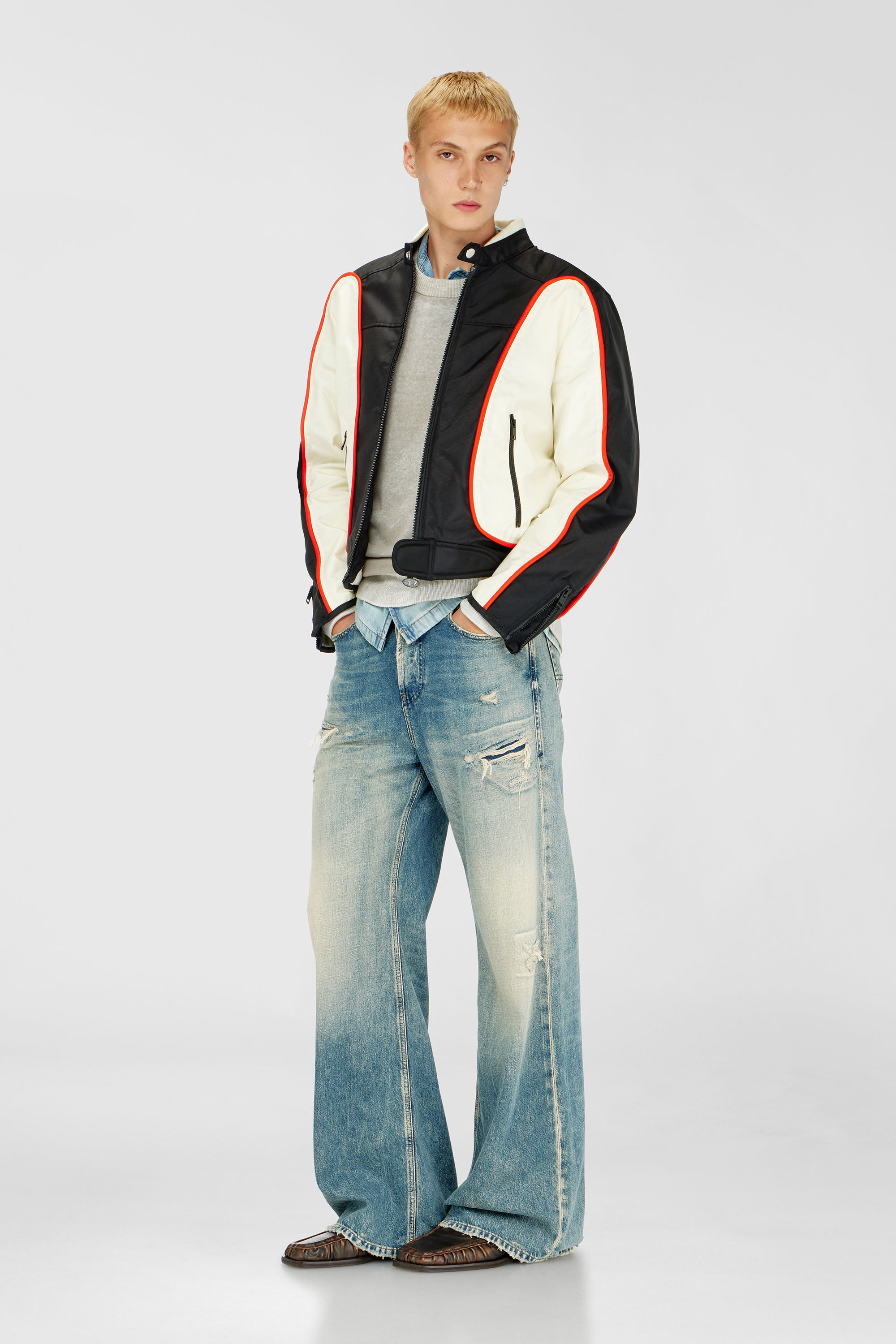J-BLINK Unisex: 90's Biker jacket in waterproof nylon | Diesel