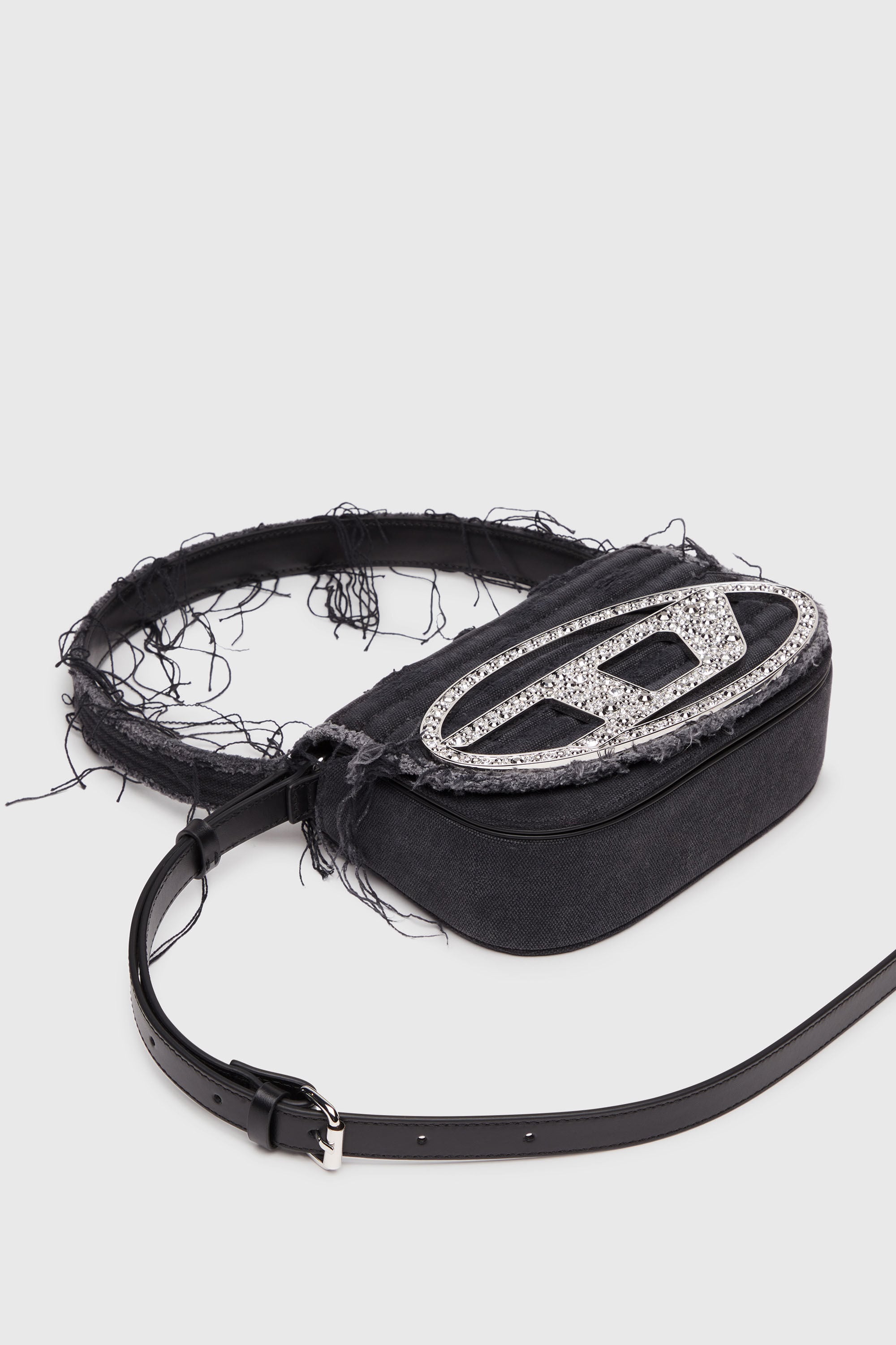 Women's 1DR-Iconic shoulder bag in canvas and leather | Black