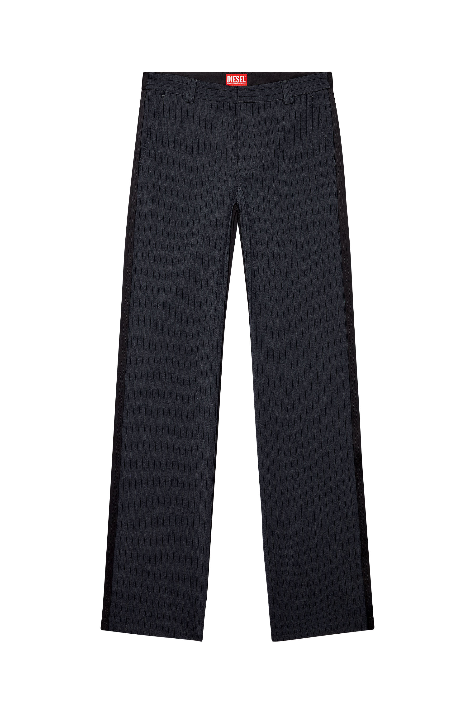 Diesel - P-WIRE, Pantalon hybride à fines rayures Homme in Gris - 2