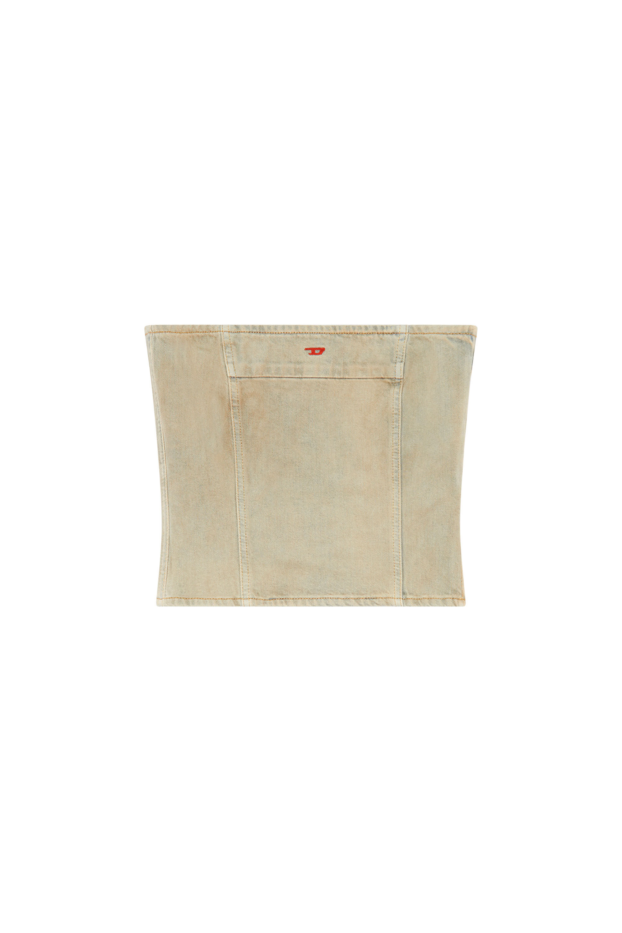 Diesel - DE-VILLE, Top bandeau en denim vieilli Femme in Beige - 2