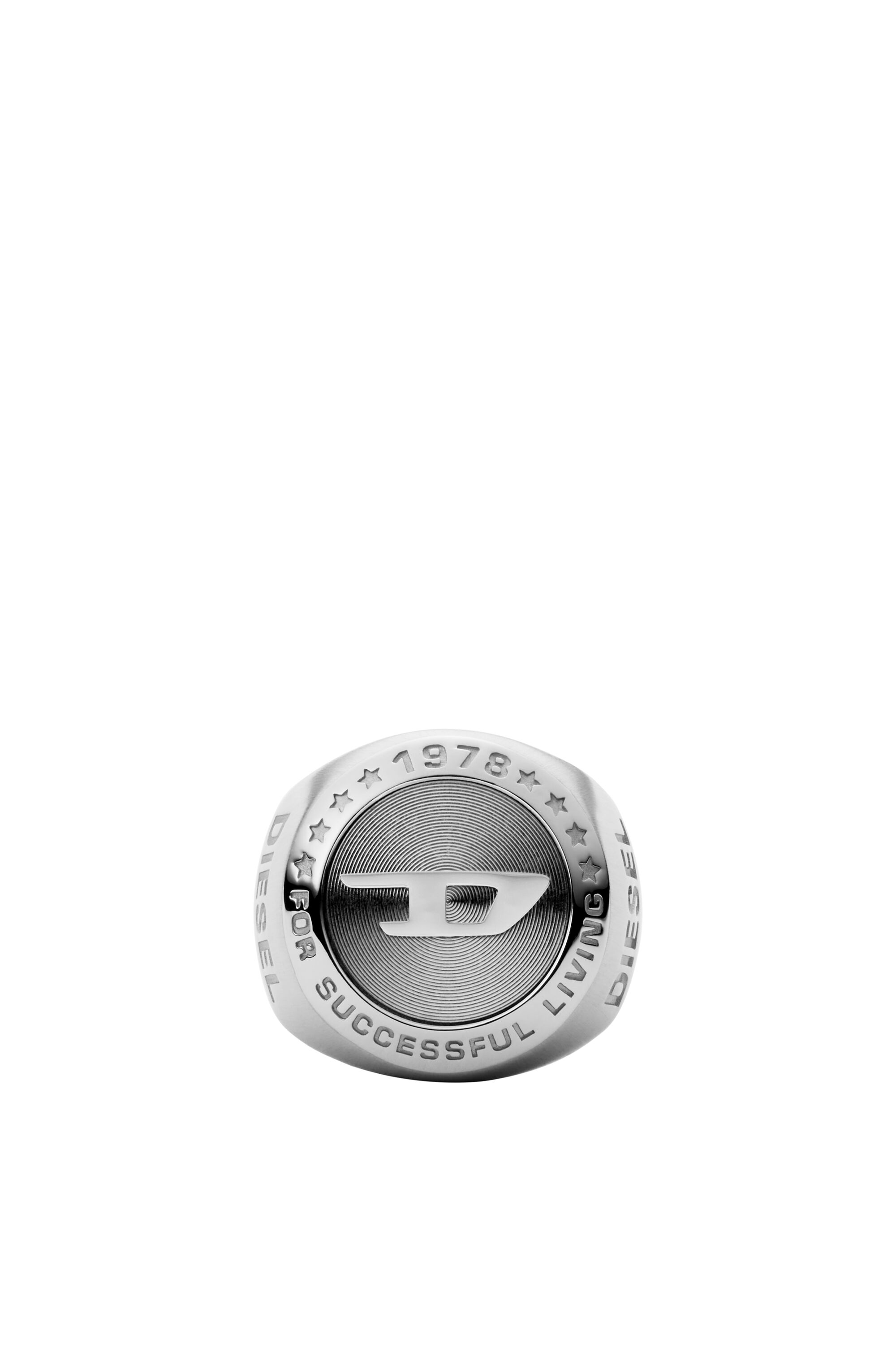 Diesel - DX1337, Male's Stainless steel signet ring in Silver - 2