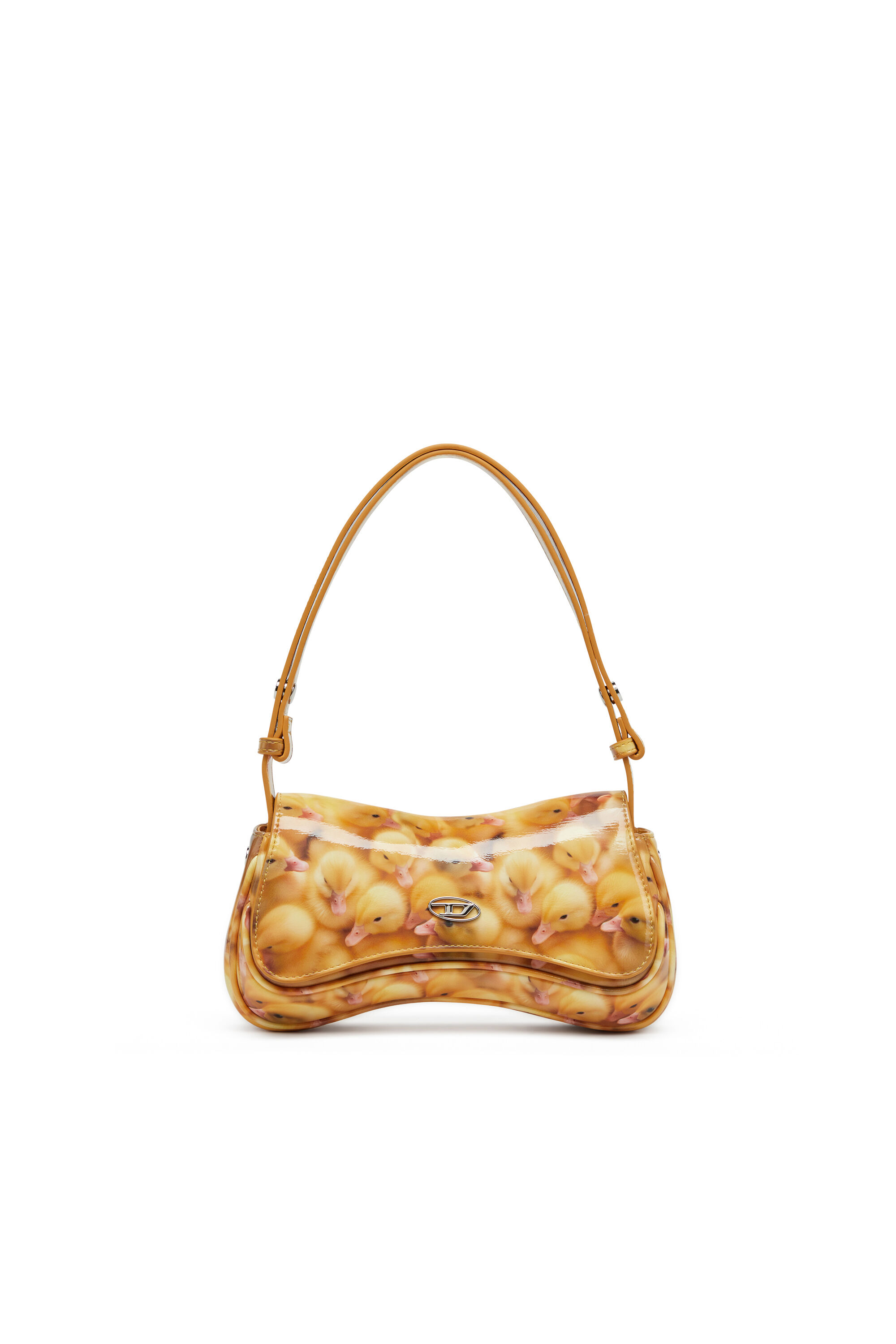 Diesel - PLAY CLUTCH, Female's Play-Glossy clutch with print in Yellow - 6