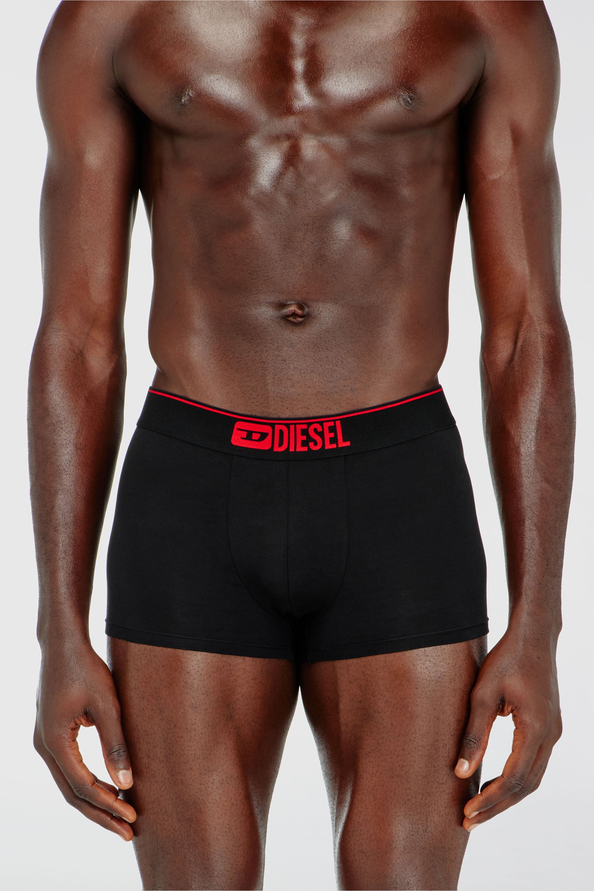 Diesel - UMBX-DAMIENTHREEPACK, Man's Three-pack of plain boxer briefs in Blue/Red - 1
