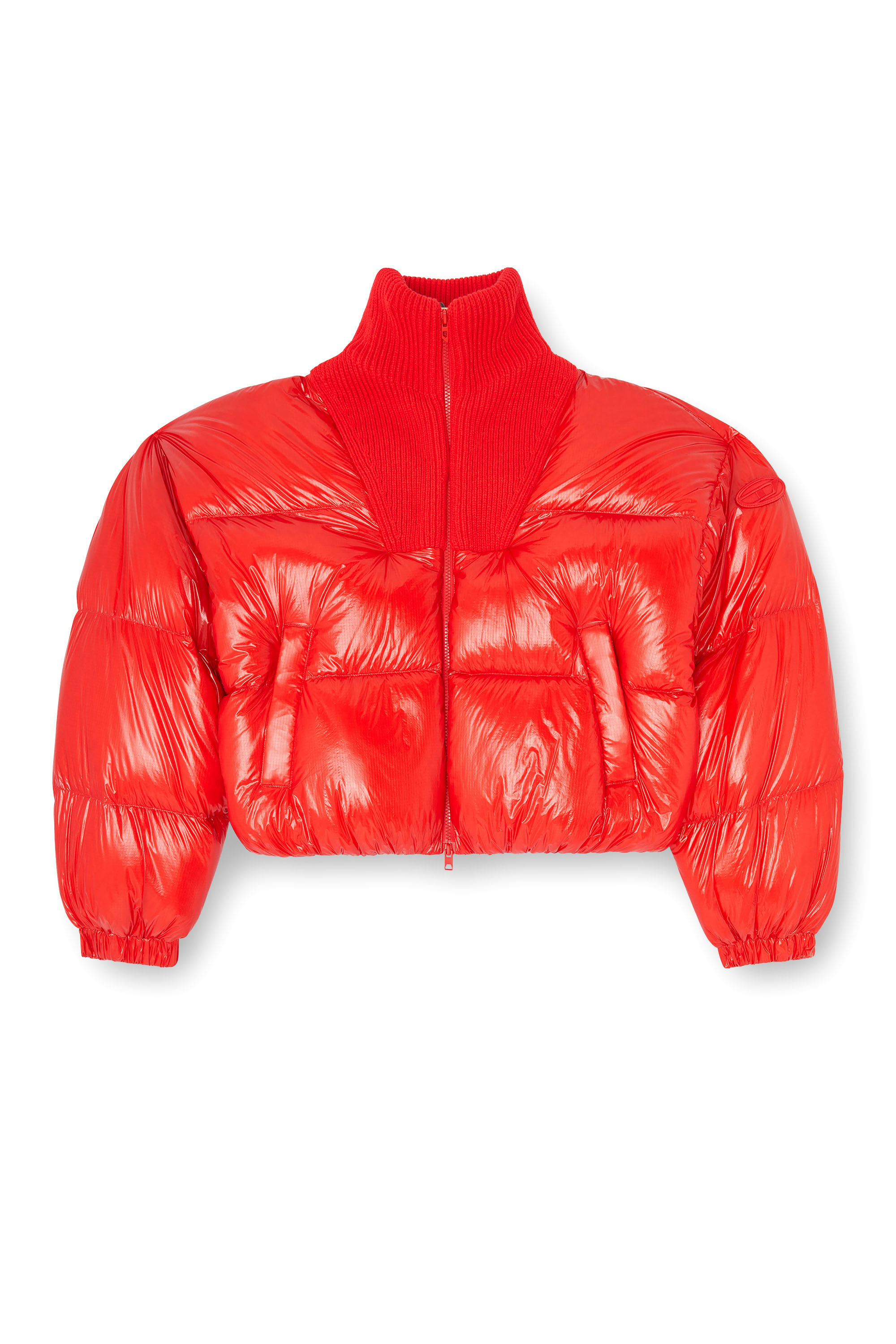 Diesel - W-ARRIOR, Doudoune en ripstop avec col en maille Femme in ToBeDefined - 2