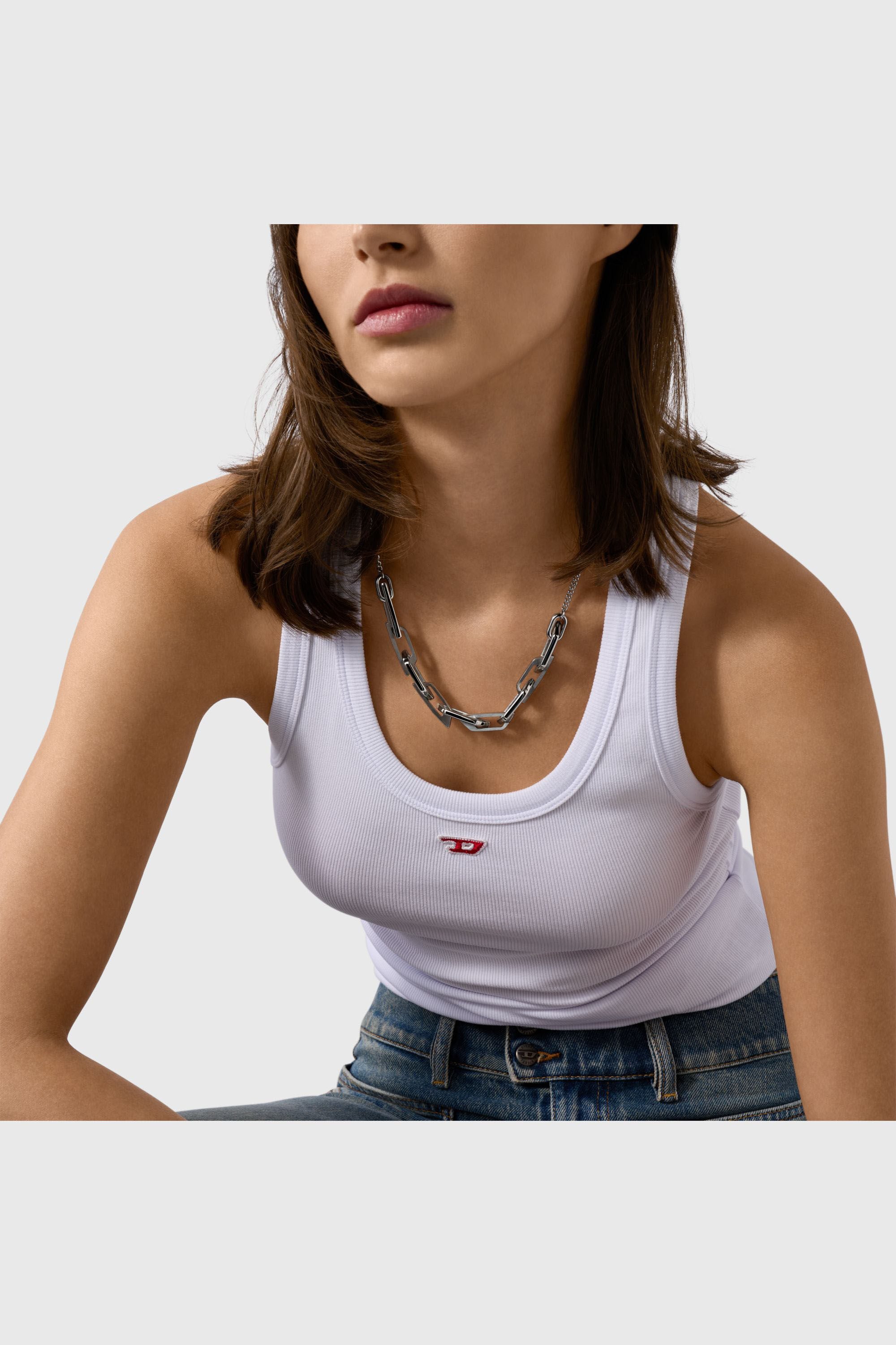 Diesel - DX1578040 JEWEL, Unisex's Stainless Steel Chain Necklace in Silver - 3