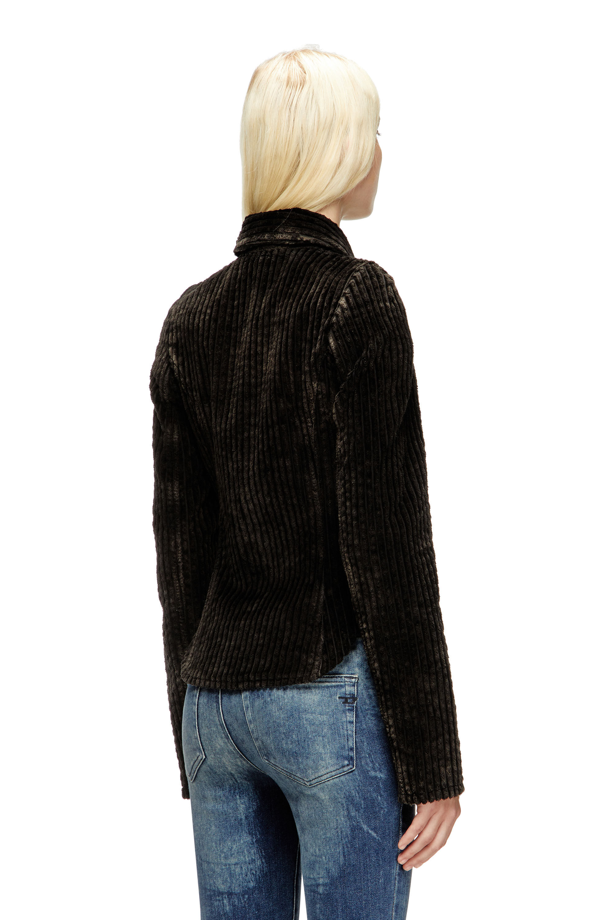 Diesel - G-ENEA, Veste-chemise en velours côtelé de coton Femme in Marron - 5