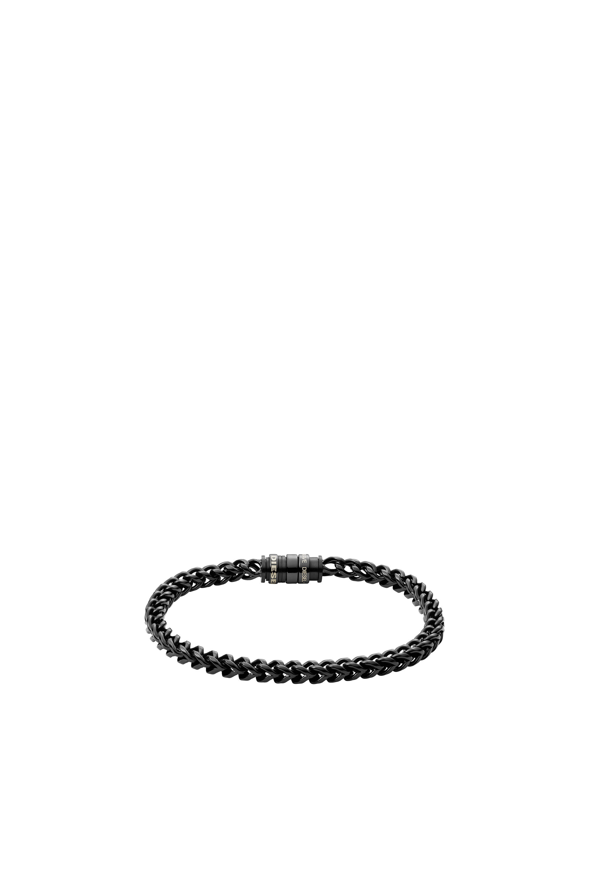 Diesel - DX1286, Bracelet en chaîne à maillons en acier inoxydable noir Homme in Noir - 1