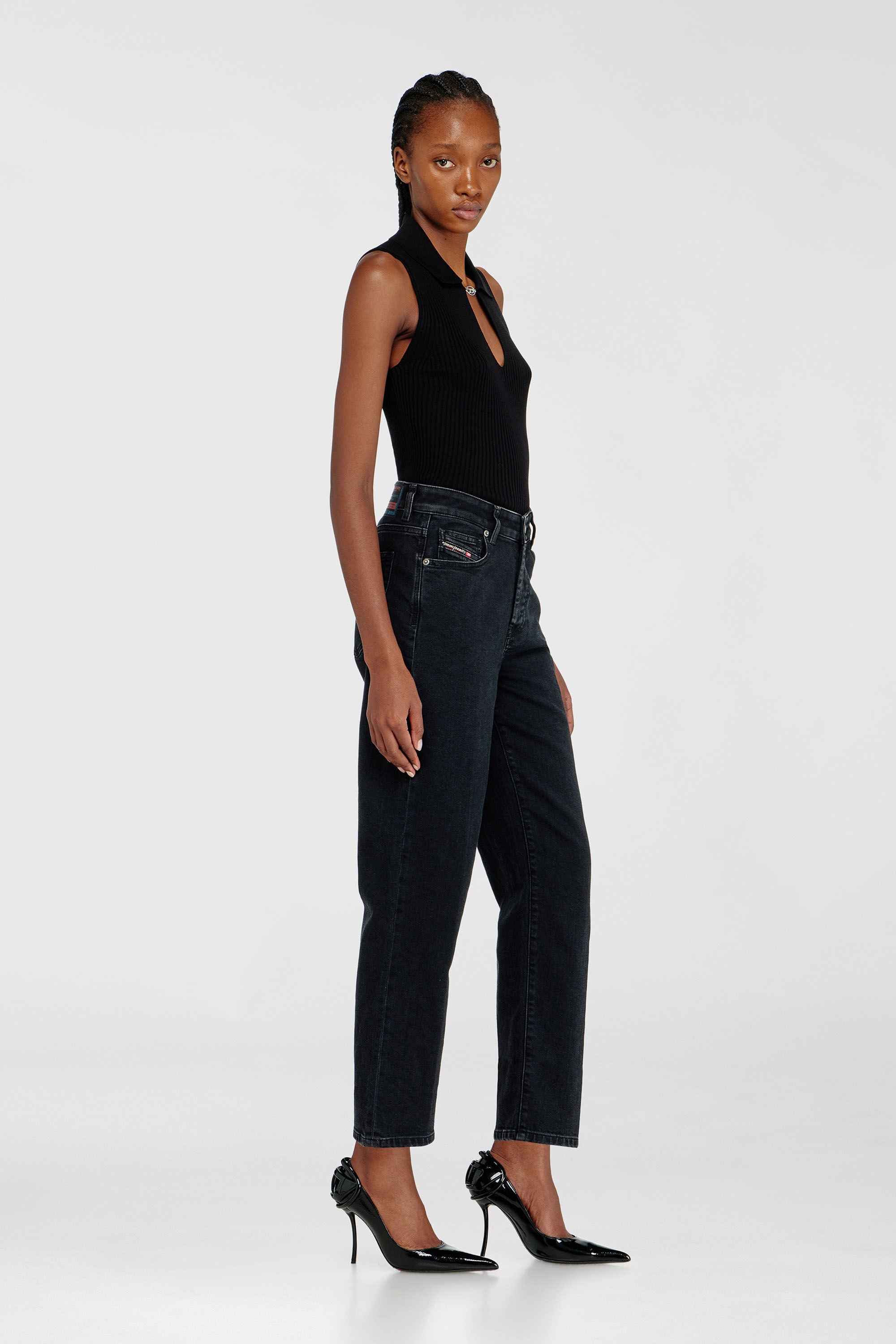 Diesel - Regular Jeans 1981 D-Went 09N89 Mujer, Negro/Gris oscuro - 2
