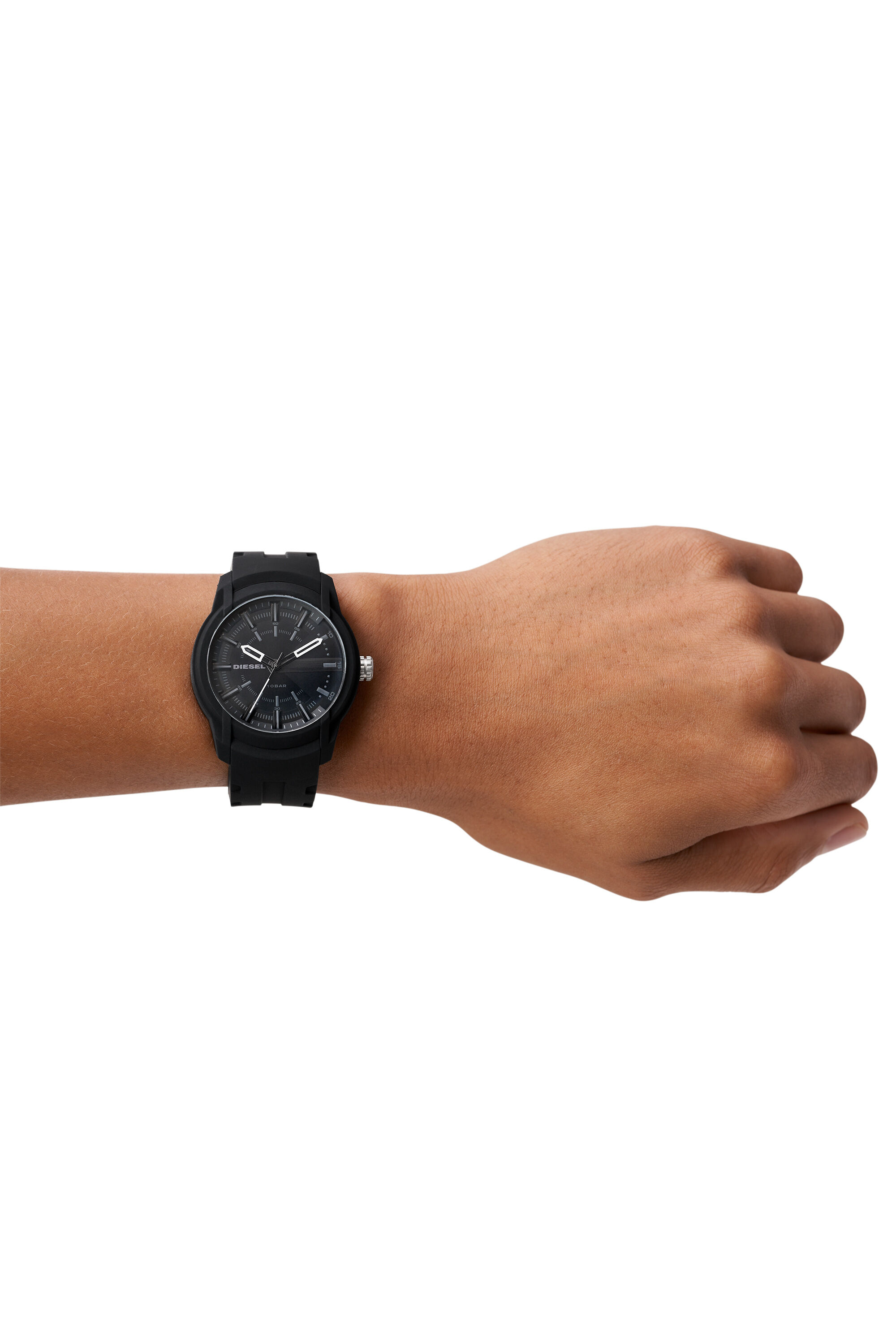 Diesel - DZ1830, Man's Armbar silicone watch with black dial in Black - 3