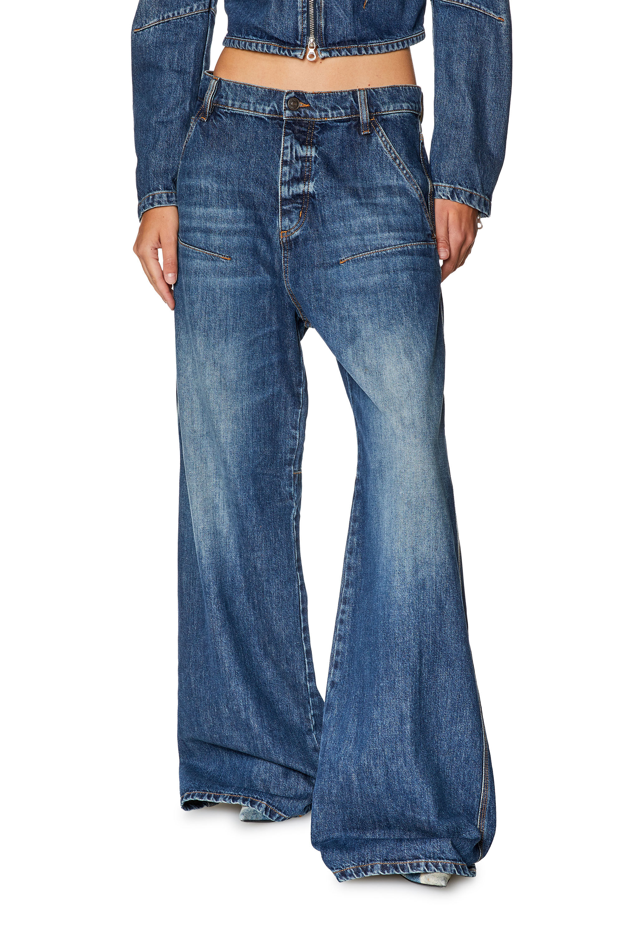 Diesel - Straight Jeans 1996 D-Sire 0HJAW Mujer, Azul Oscuro - 3