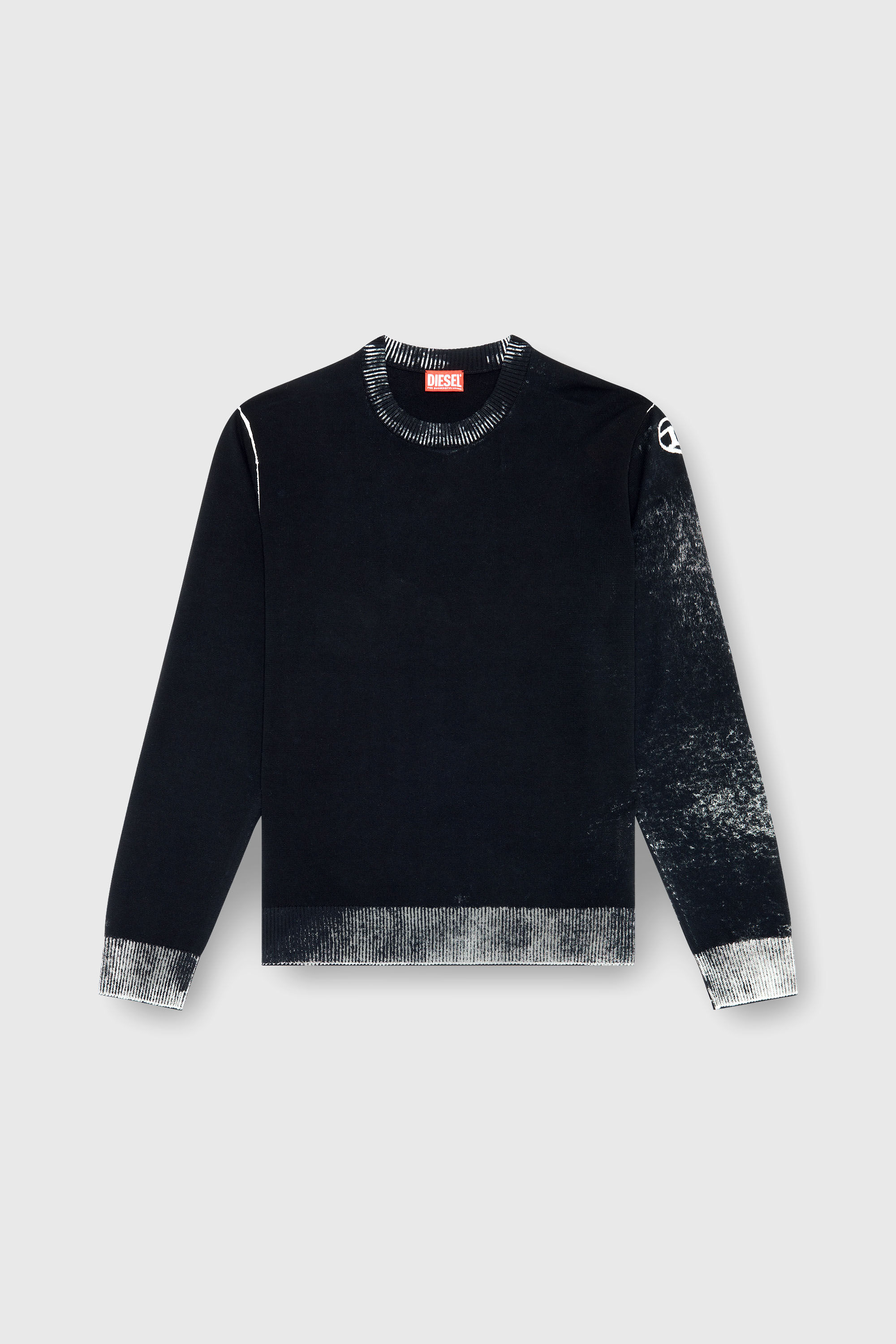 Men's Reverse-print cotton jumper | Black | Diesel US
