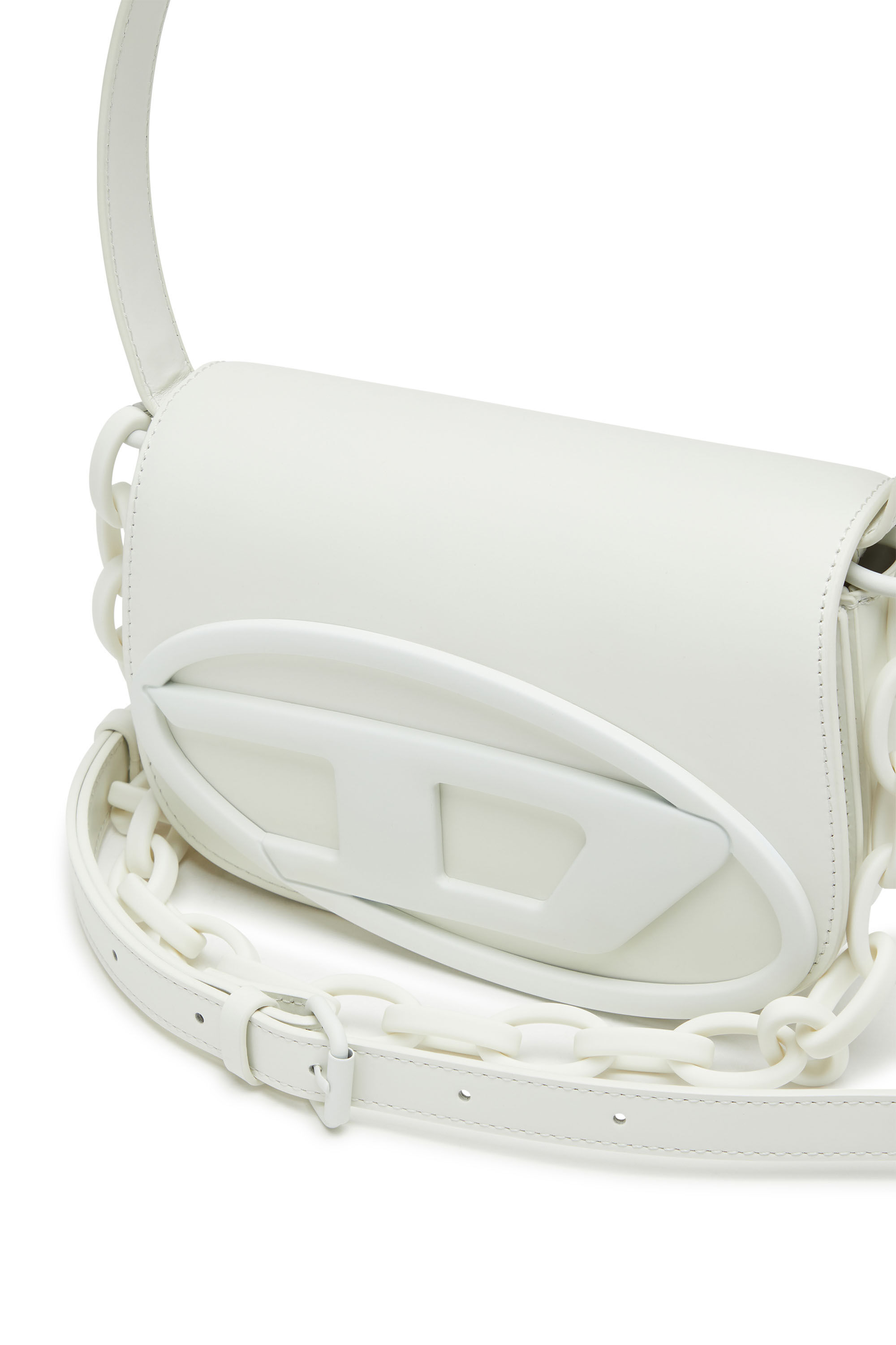 Diesel - 1DR, 1DR-Sac à bandoulière iconique en cuir mat Femme in Blanc - 5