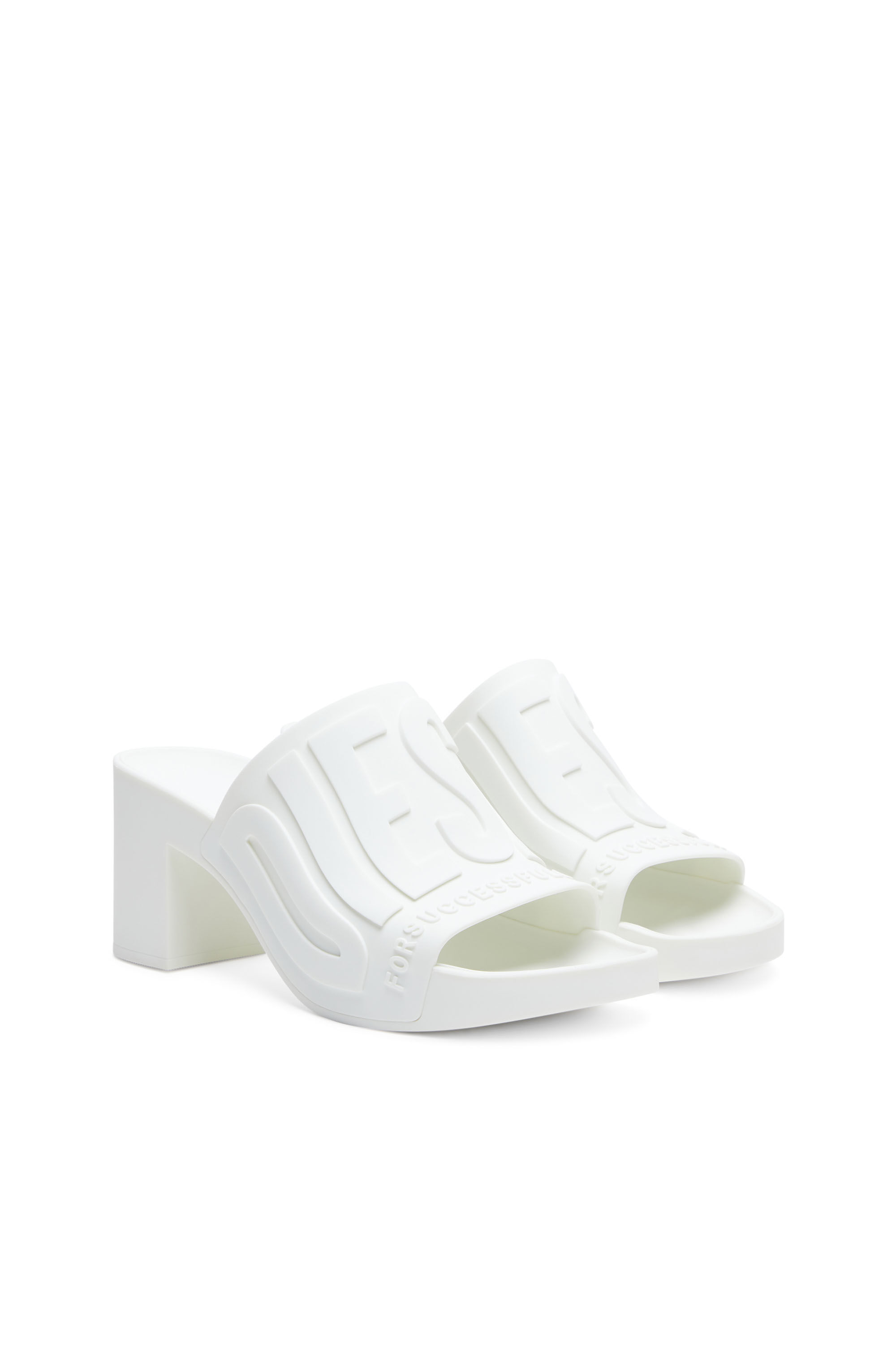 Diesel - SA-PAMELA H, Sa-Pamela-Claquettes de piscine à talons en caoutchouc Femme in Blanc - 2