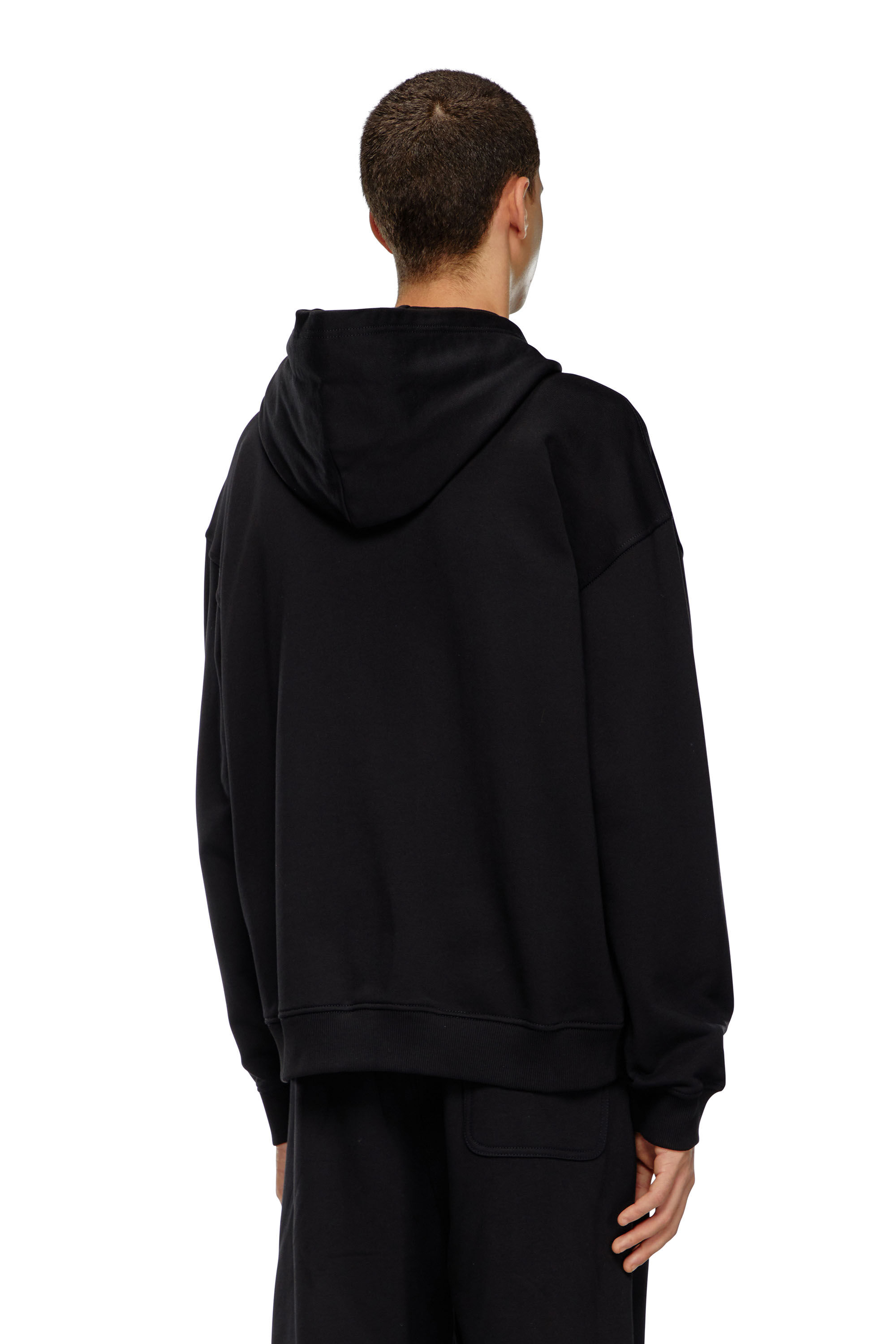 ★送関込み★ Diesel S-Blaxt-Hood-Zip-New Hoodie Men's Zip-up hoodie with Diesel embroidery | Black | Diesel