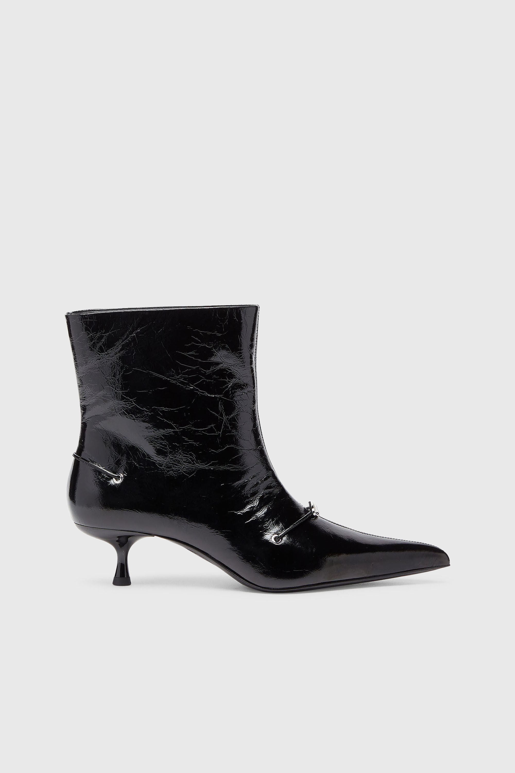 Diesel - D-JEWELS  40 TUBE, D-Jewels - Botines de cuero naplak Mujer in Negro - 1
