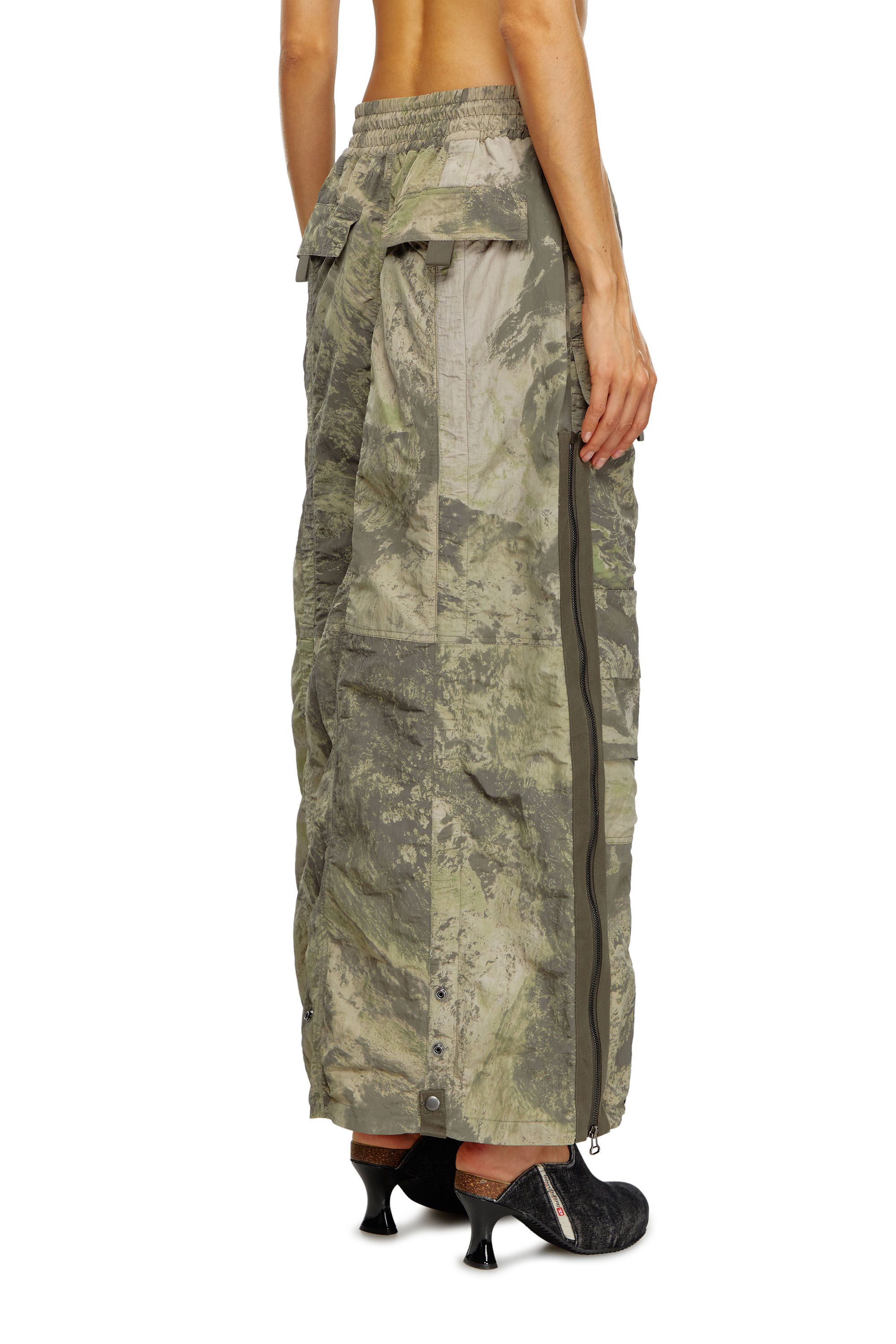 DIESEL ディーゼル O-CREP MAXI SKIRTマキシスカート38 DIESEL Khaki O-Crep Maxi Skirt in Black | Lyst