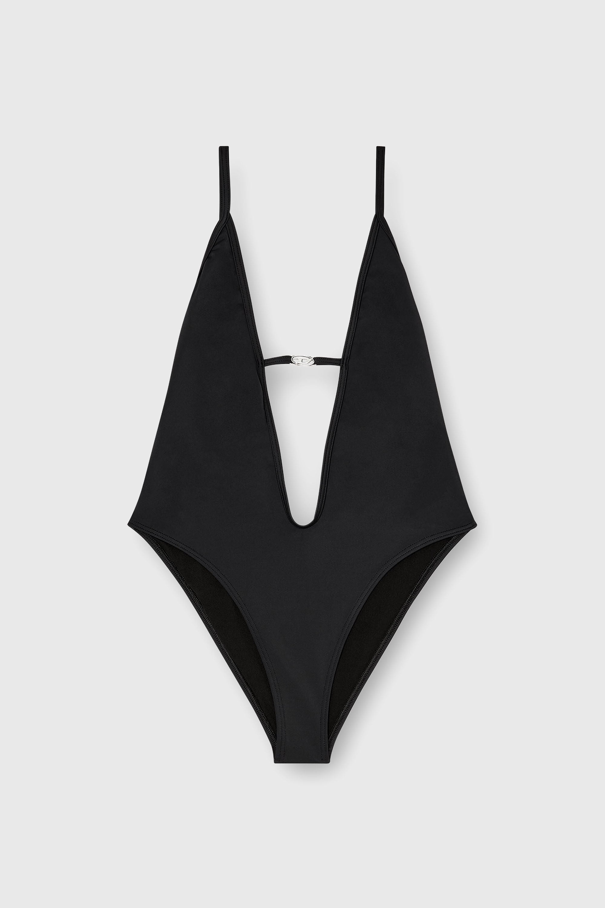 Diesel - DAISY-DNM, Female's Swimsuit in nylon with deep neckline in Black - 6