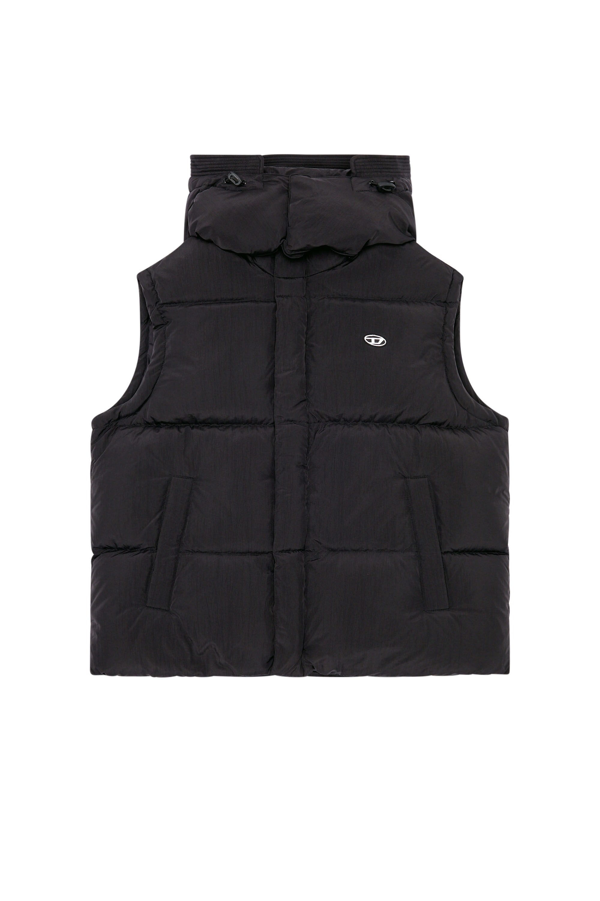 ✨美品✨DIESEL 23 ~ 24 年W-ROLFYS-FD イズ 黒L W-ROLFYS: Men's Down vest, sleevless jacket in nylon | Diesel
