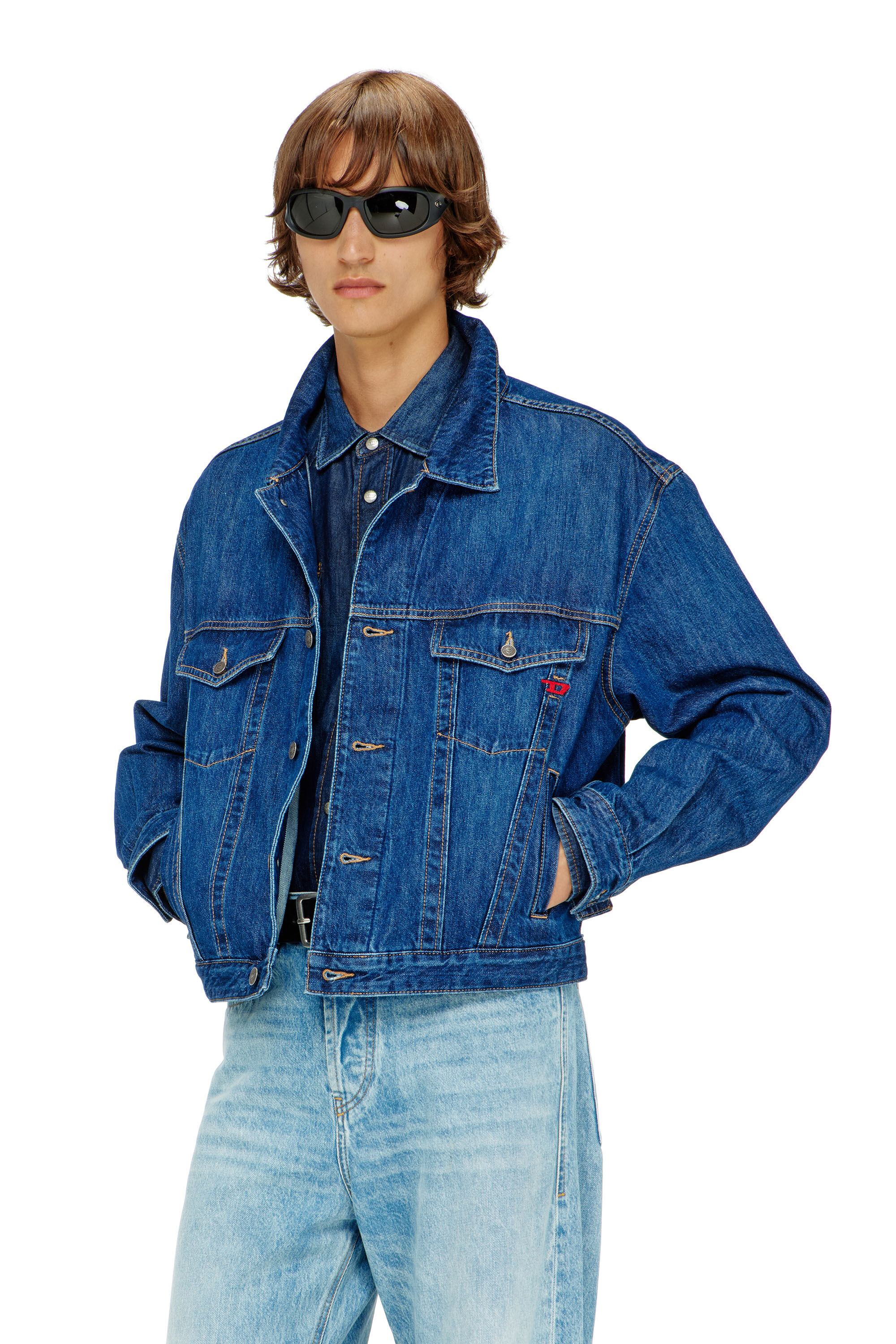 DIESEL ディーゼル トラックジャケット デニム Men's Trucker jacket in denim | Blue | Diesel US
