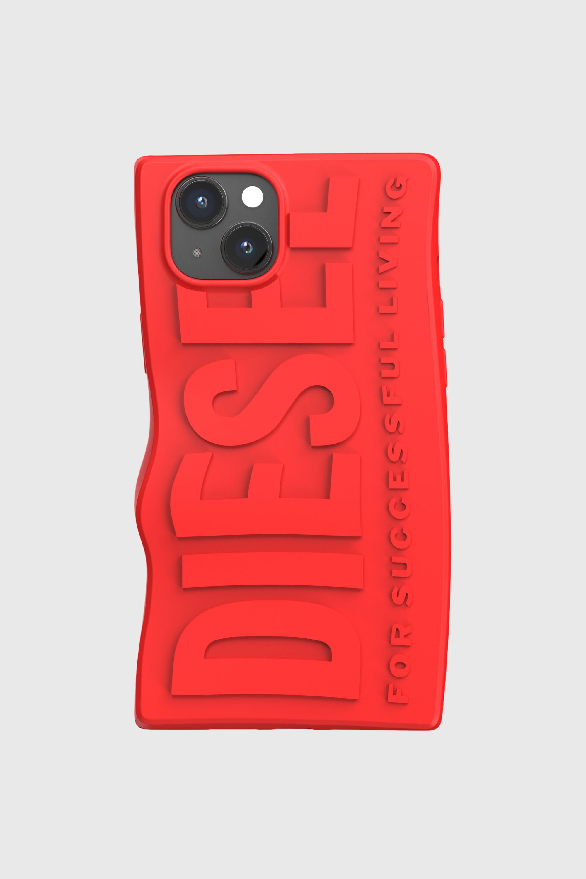 Diesel - 54118 MOULDED CASE, Unisex's D By case iP15 Plus in Red - 2