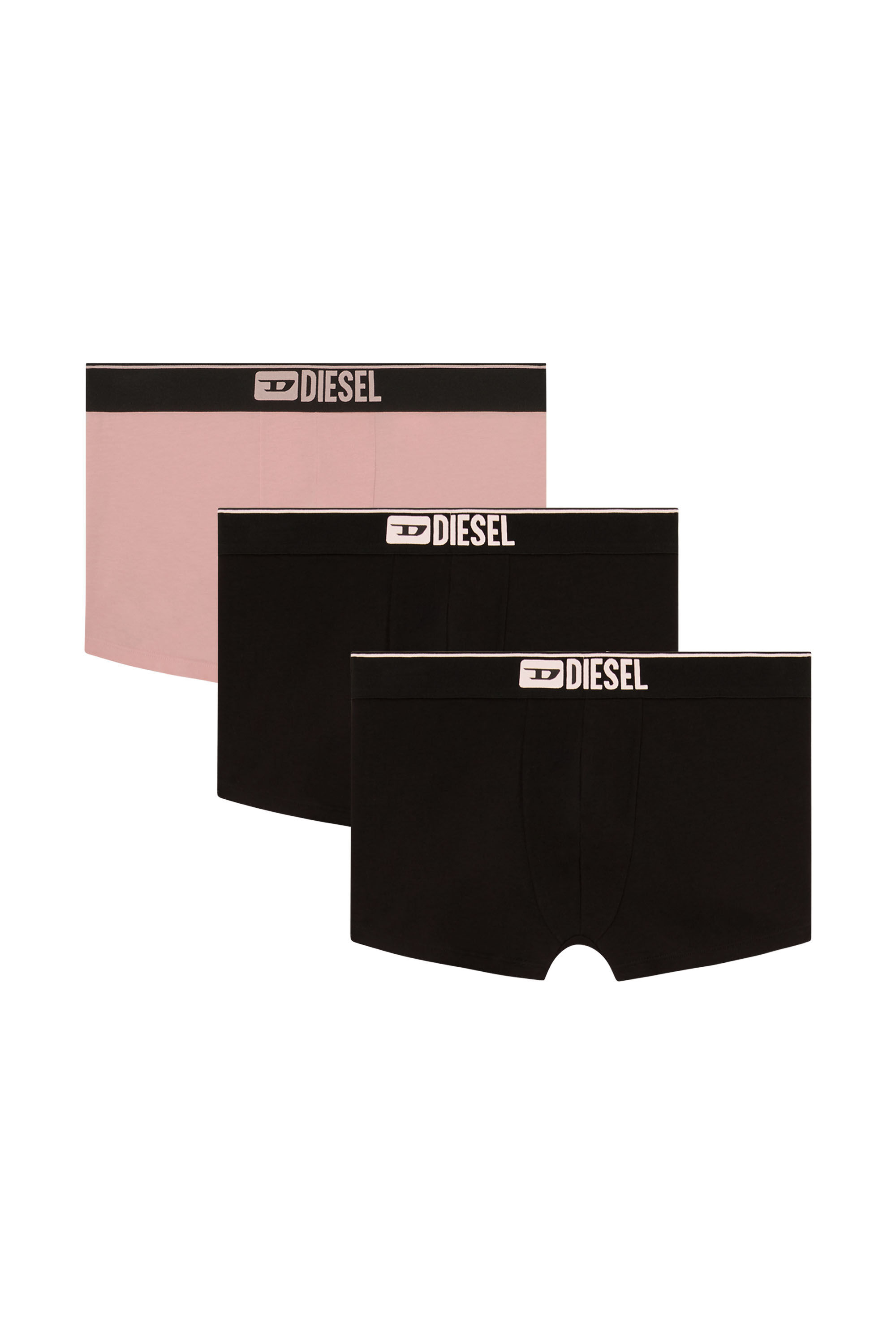 Diesel - DAMIEN-D-BOX-3PACK, Male's Three-pack stretch cotton trunks with floral motif in Multicolor/Black - 4