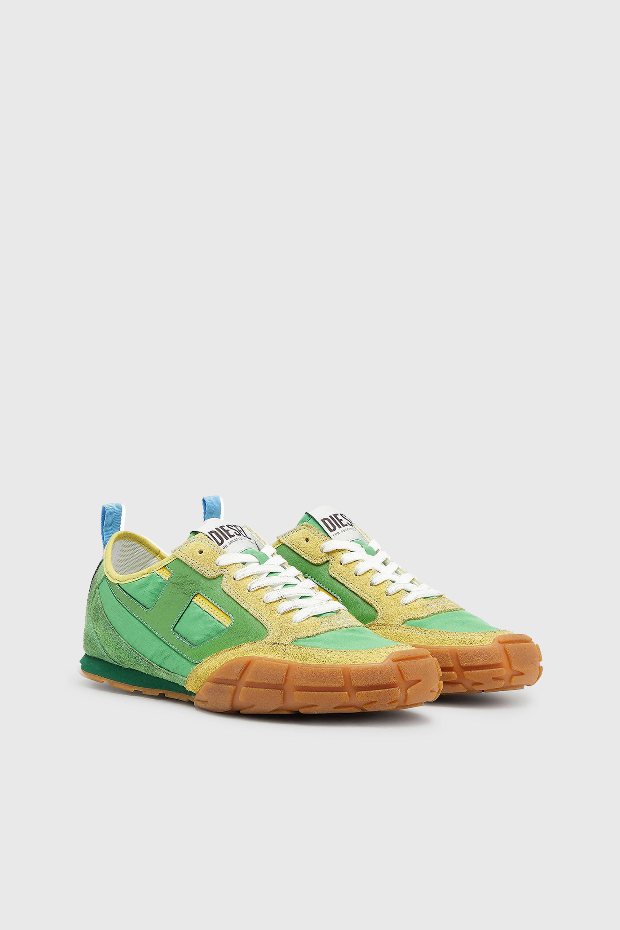 Diesel - S-PAGODHA LOW, S-Pagodha - Zapatillas de piel y nailon Hombre in Verde - 2