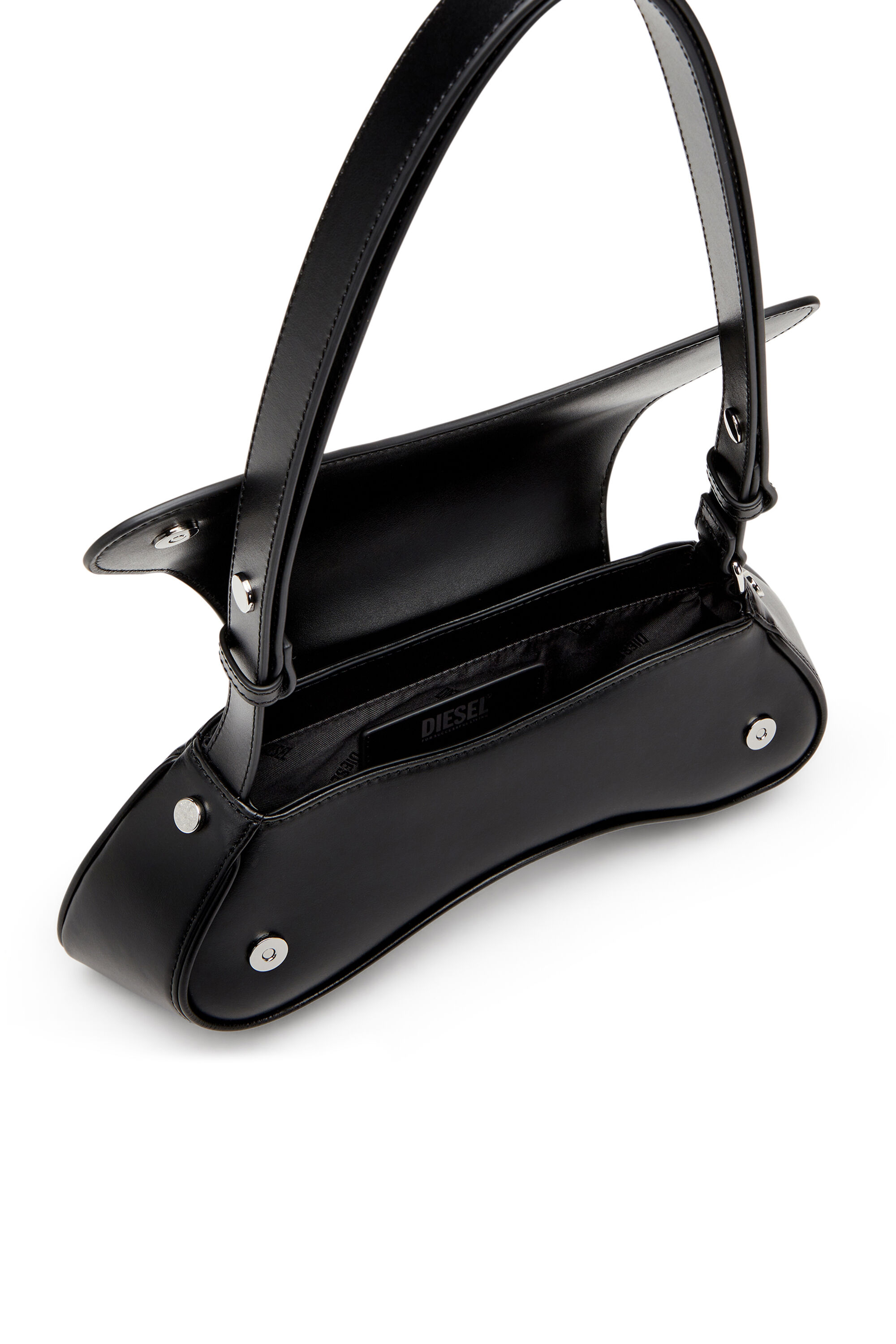 Diesel - PLAY CROSSBODY, Female's Play-Crossbody bag in semi gloss leather in Black - 2