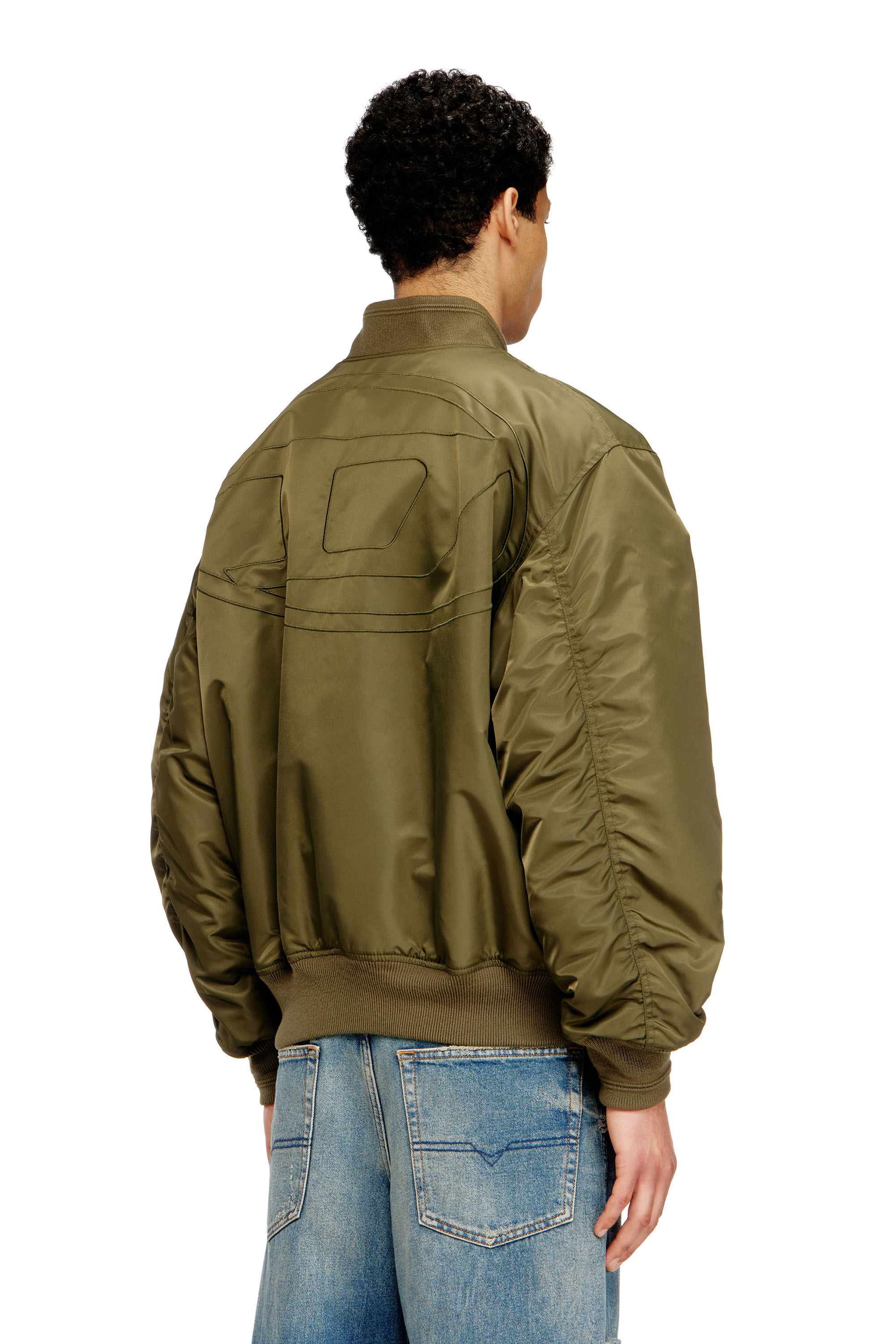 Diesel - W-TYPE-D1, Blouson aviateur rembourr&eacute; avec broderie Oval D Homme in Polychrome - 5