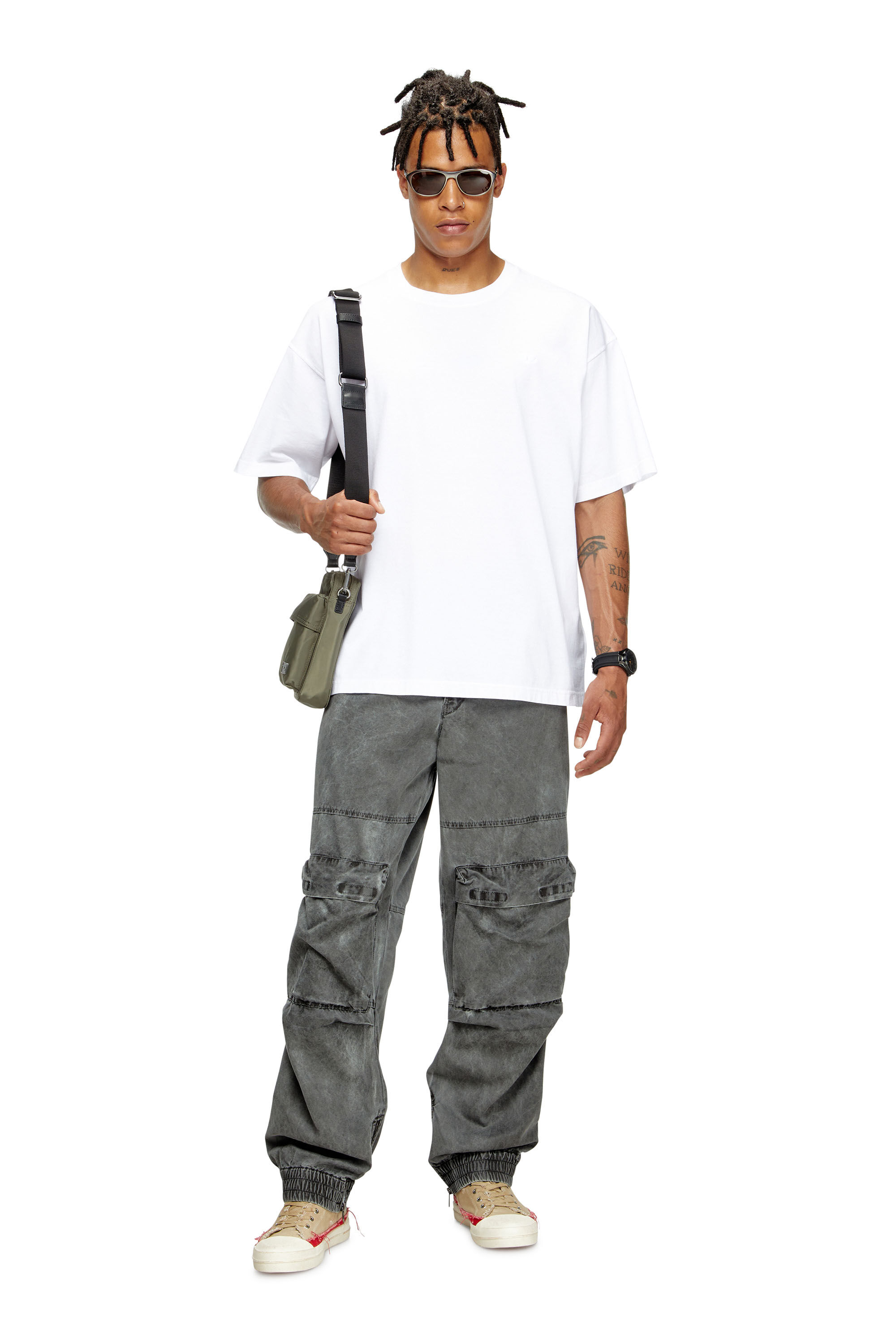 Men's T-shirt with Oval D logo | White | Diesel