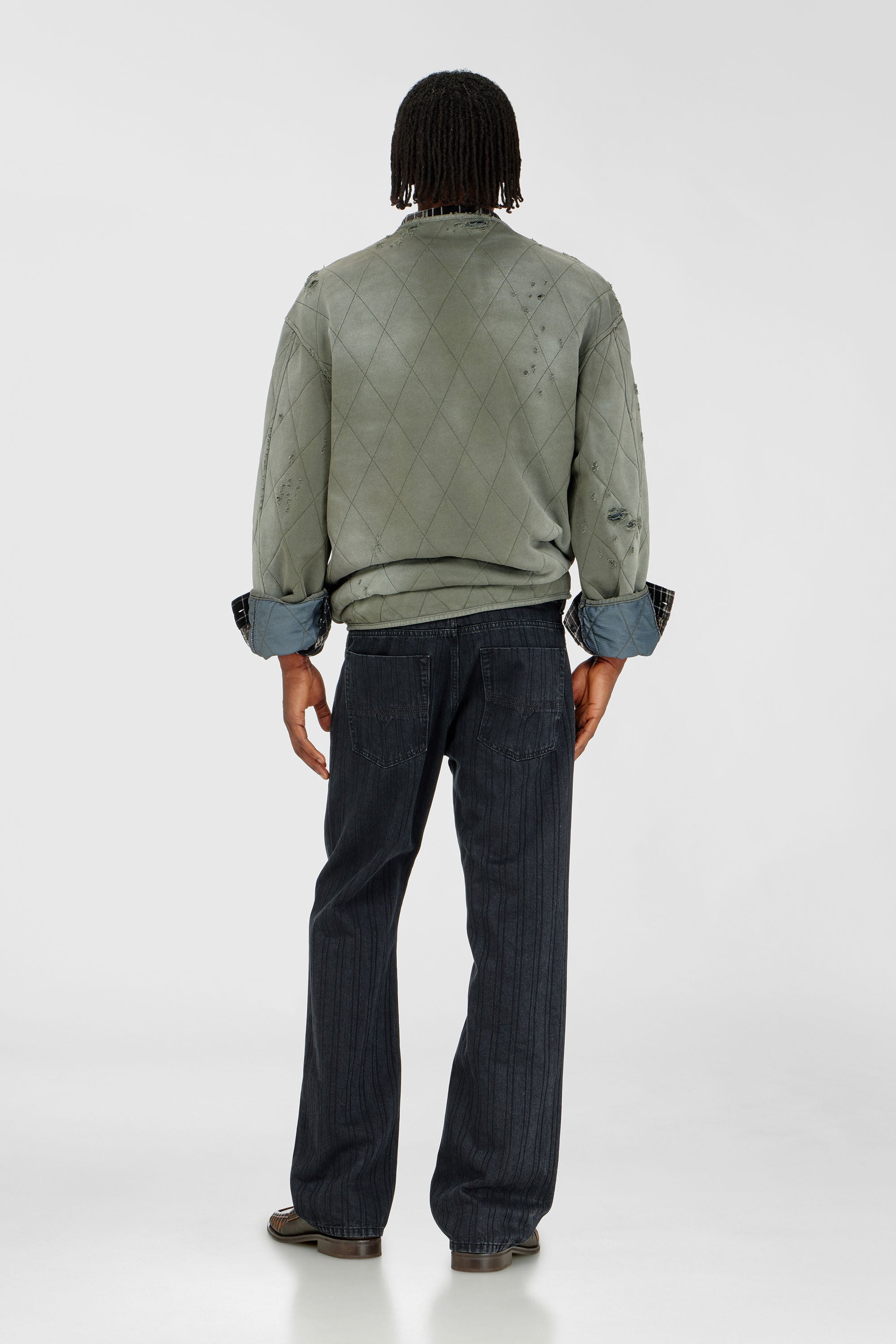Diesel - Male's Relaxed Jeans 1980 D-Eeper 09Q12, Black/Dark Grey - 3
