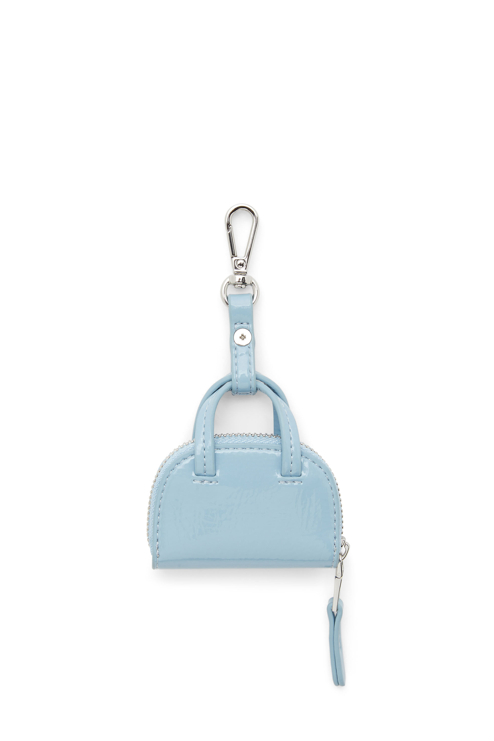 Women's Bag charm in glossy, crinkled naplak | Blue | Diesel