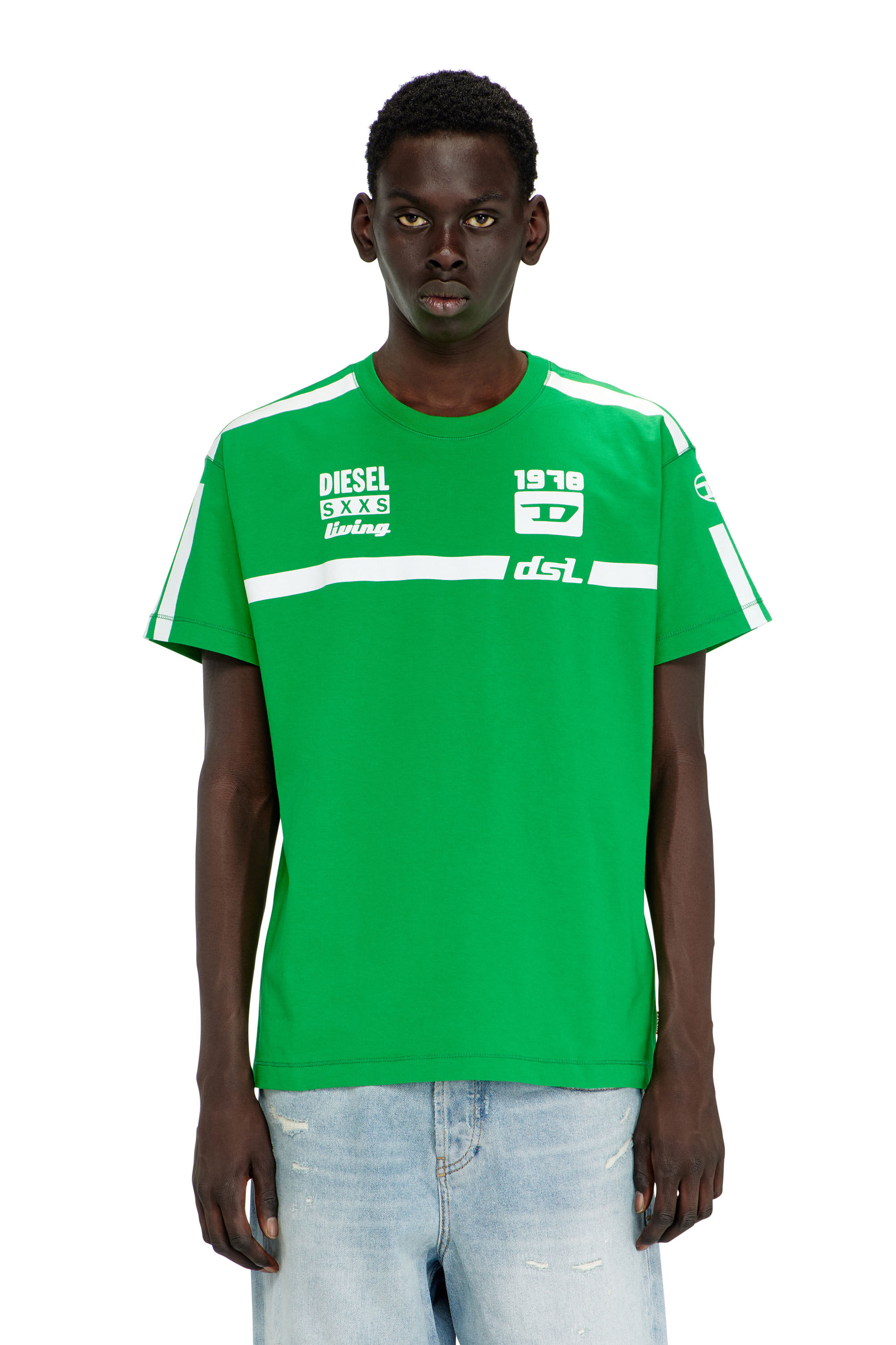 Diesel - T-NORM-V12, Camiseta de algod&oacute;n con estampados gr&aacute;ficos en contraste Hombre in ToBeDefined - 2