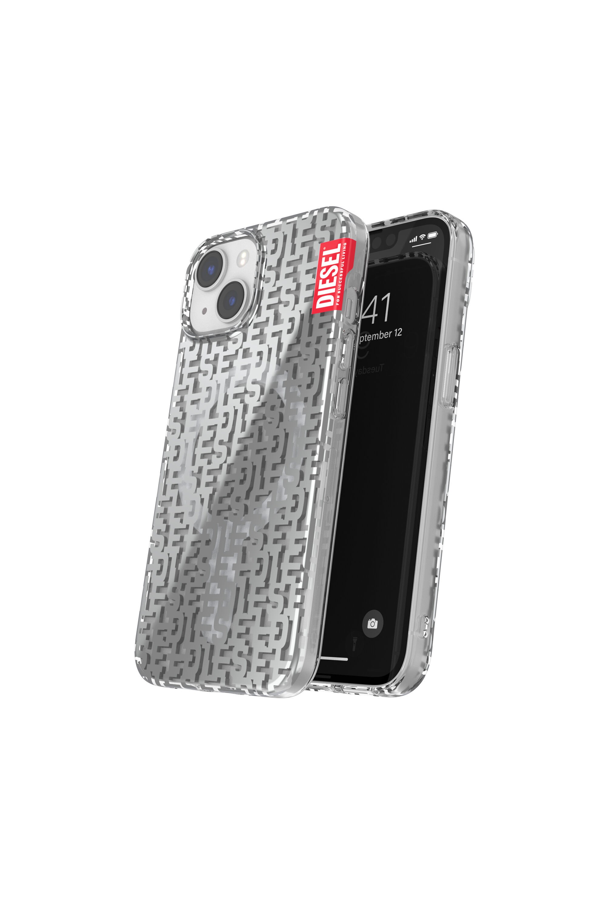 Diesel - 50297 MOULDED CASE, Coque monogram Magsafe for iPhone 14 Mixte in Gris - 3