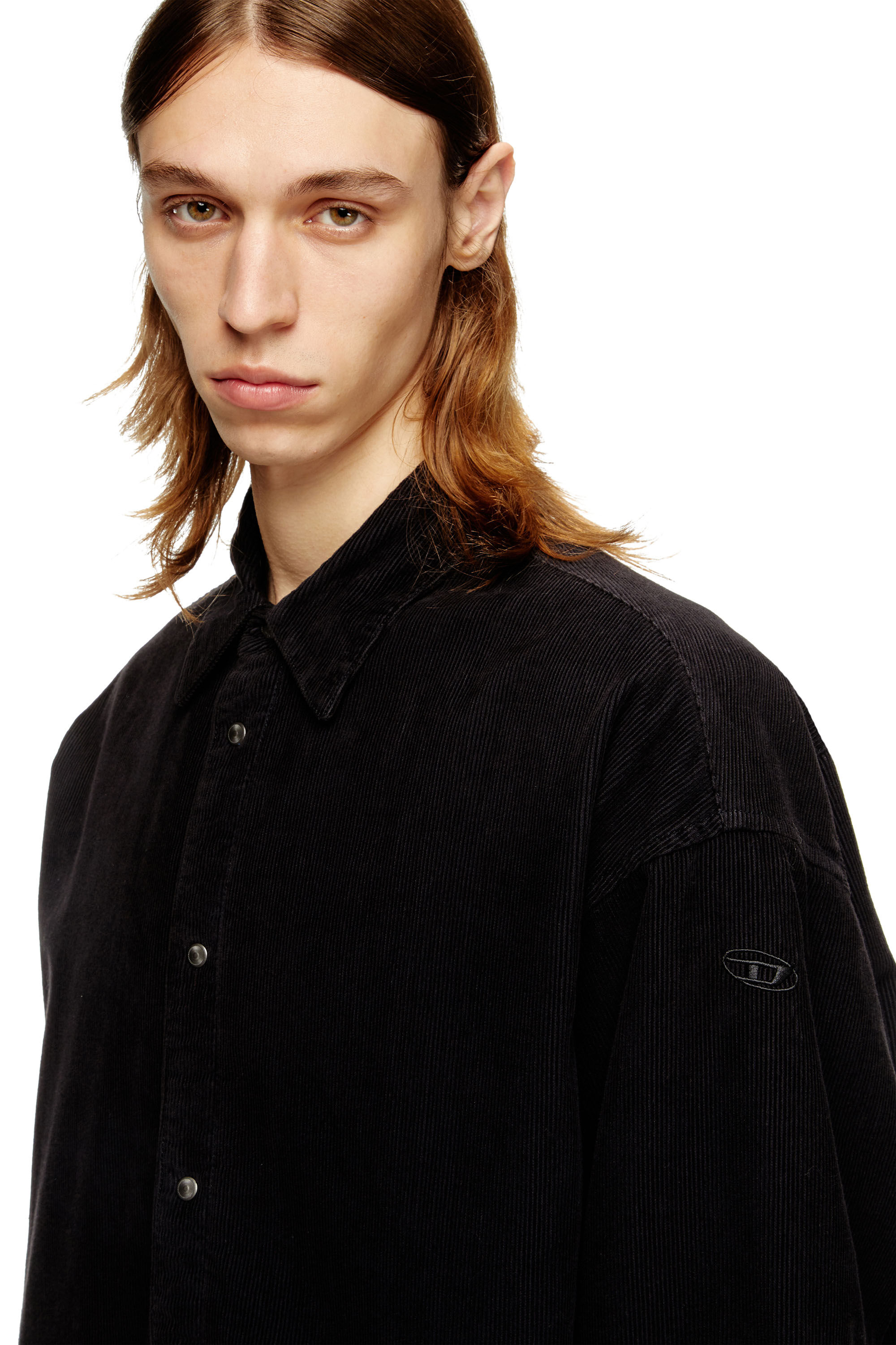 Diesel - S-BAGGY-PADD-HGBK, Male's Cotton shirt with Oval D embroidery in null - 4