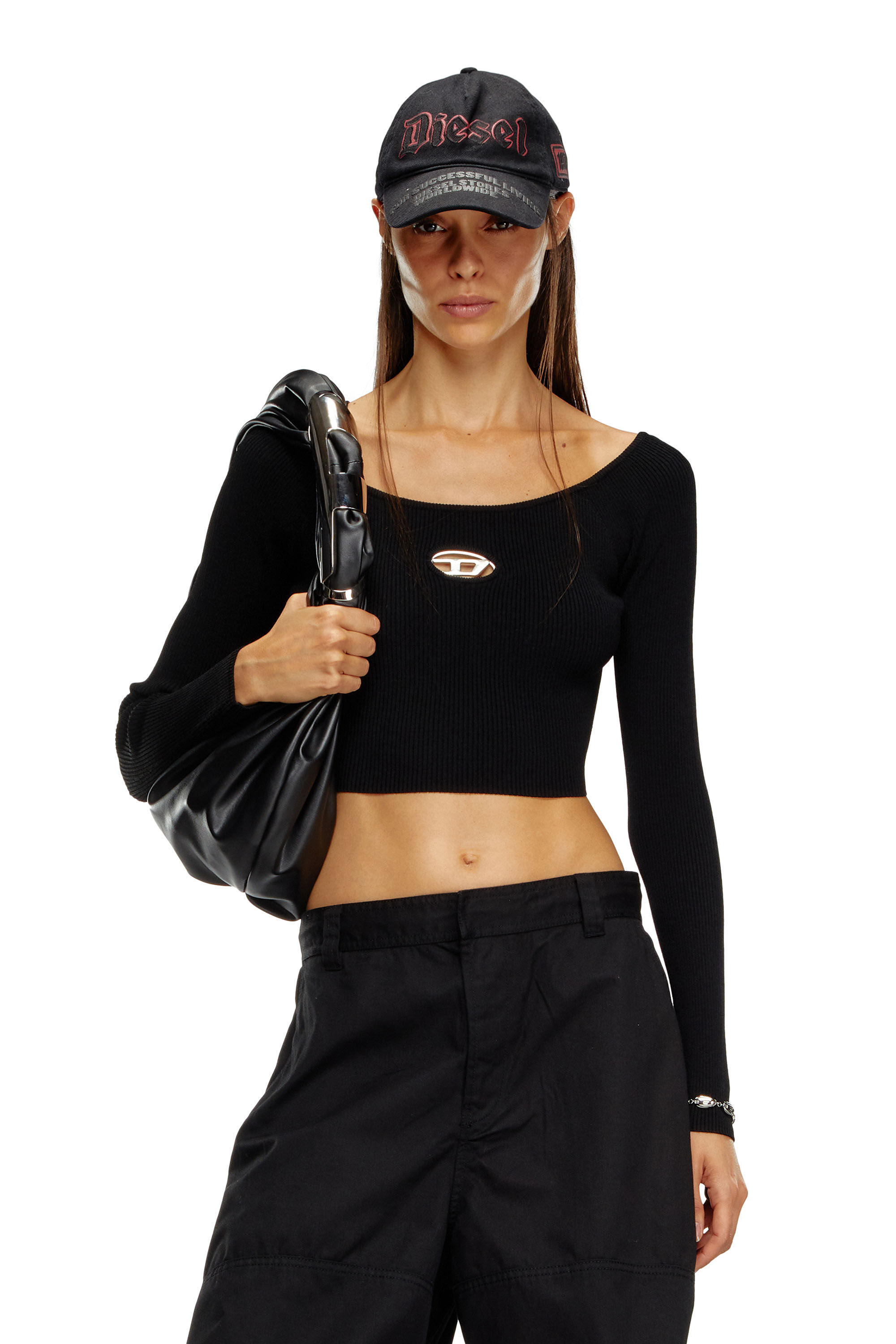 ⭐︎meri0005⭐︎ Women's Off-the-shoulder top in ribbed knit | Multicolor