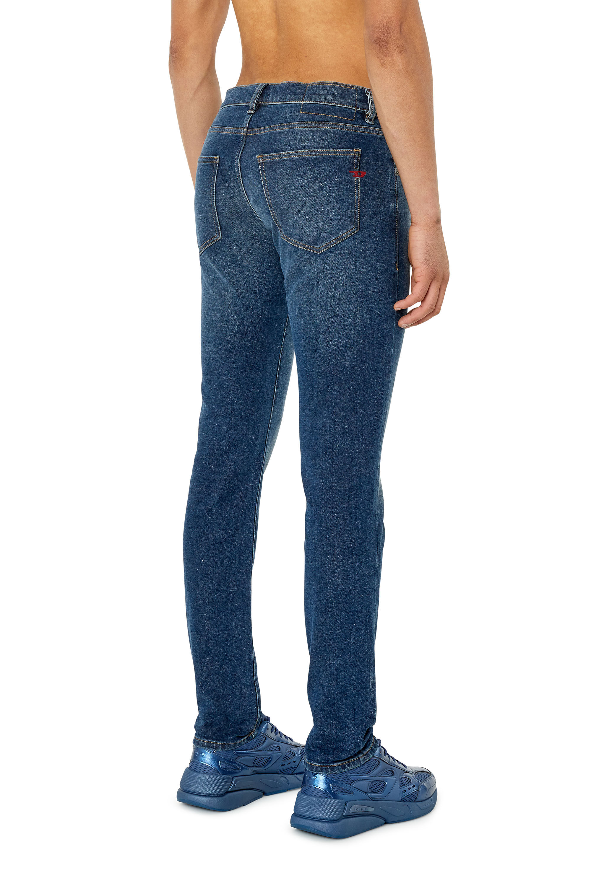 Diesel - Slim Jeans 2019 D-Strukt 09F39, Male's Slim Jeans - 2019 D-Strukt in Dark Blue - 4