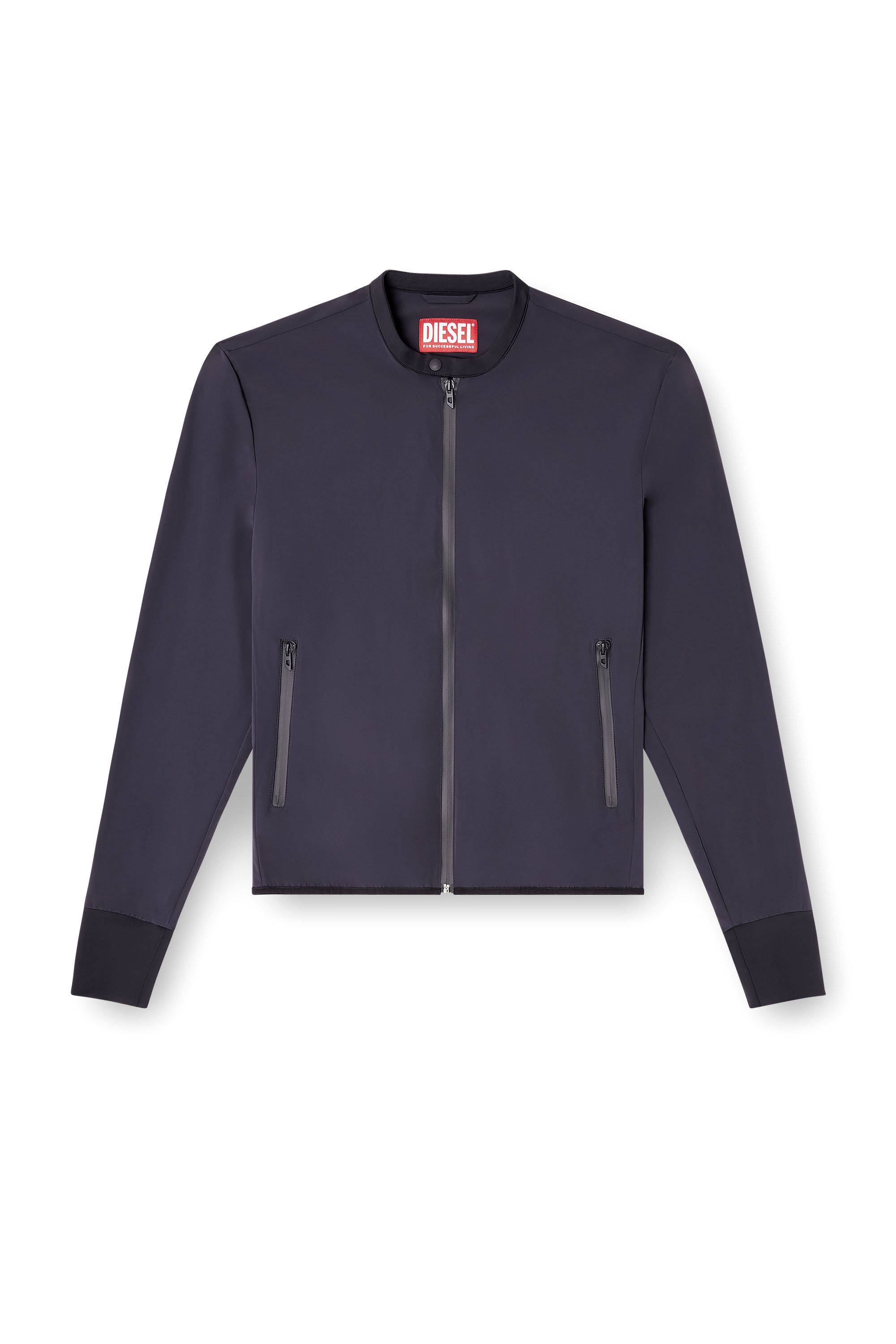 Diesel - J-DOMNALL-NY, Man's Jacket in bi-stretch nylon in Dark Blue - 2