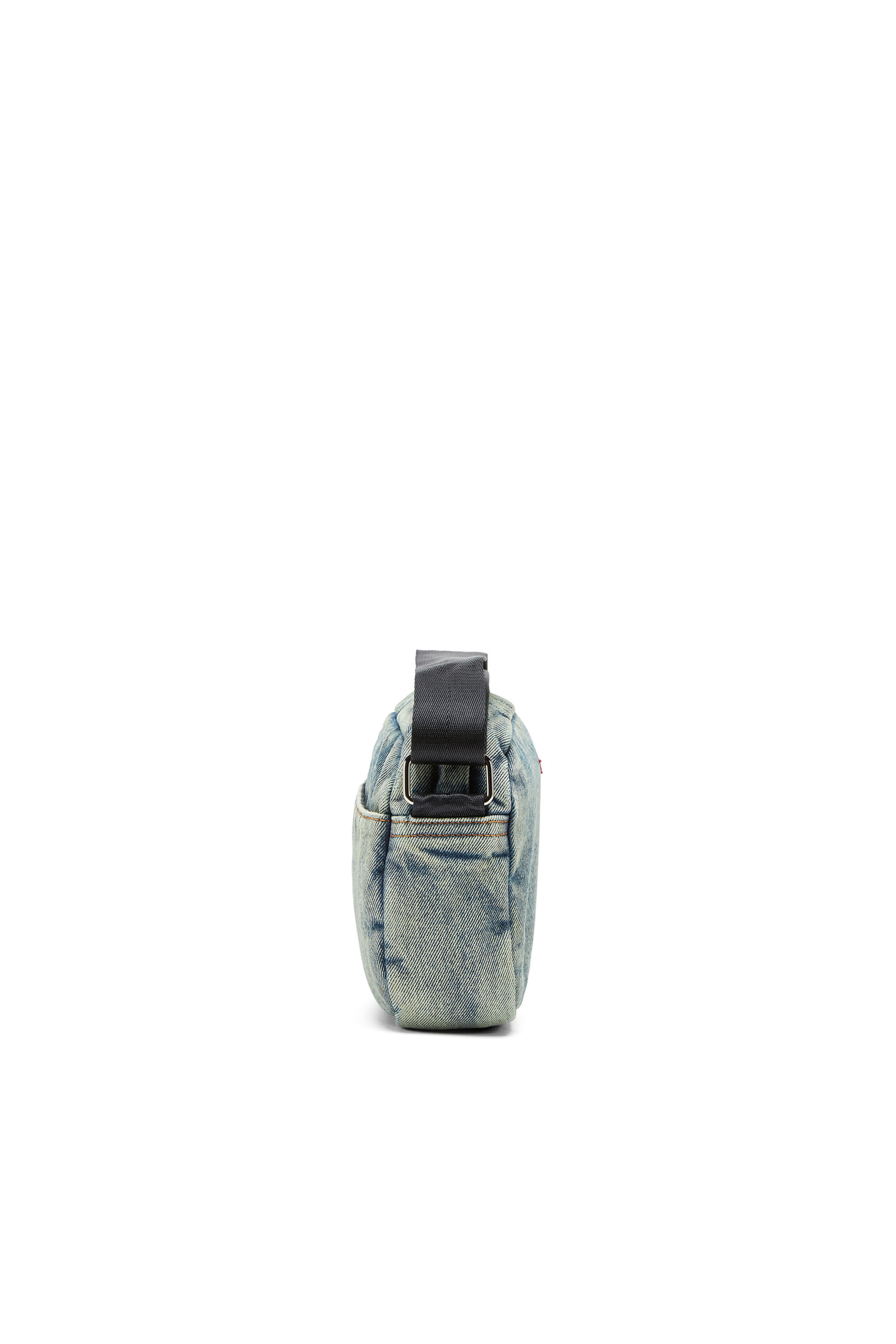 Diesel - RAVE CAMERA BAG X, Rave-Sac caméra en denim solarisé Homme in Bleu - 4