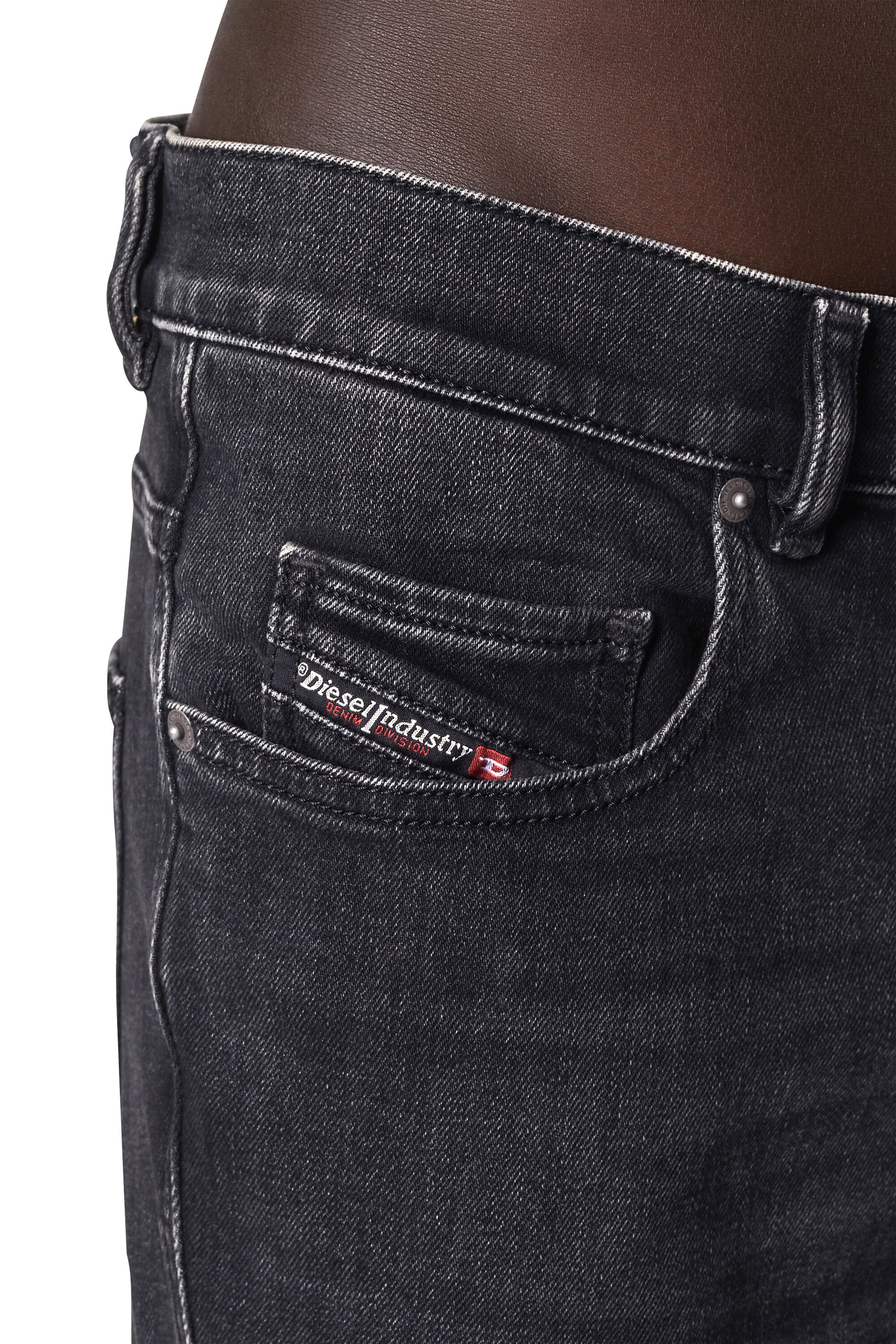 Diesel - Bootcut Jeans 2021 D-Vocs 09B83 Homme, Noir/Gris foncé - Image 6