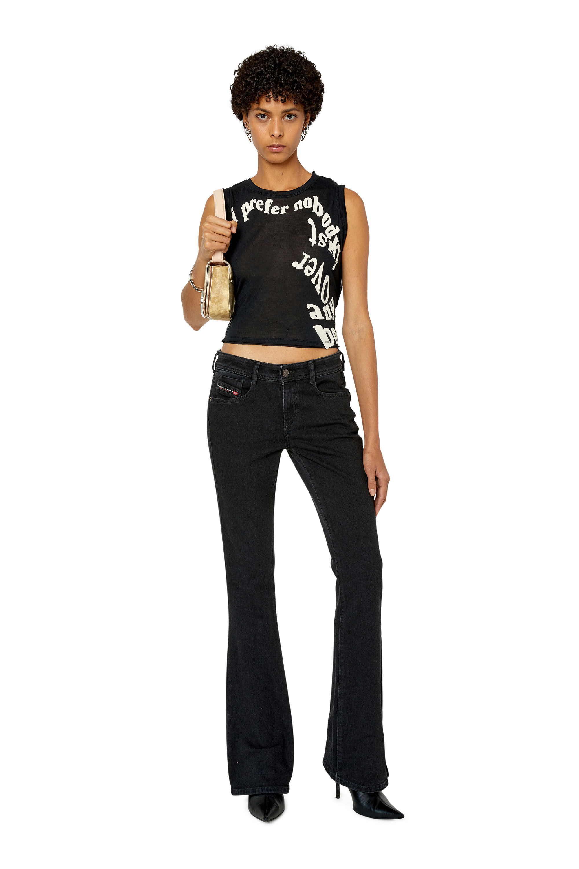 T-ODY Woman: Cashmere-modal tank top with puff prints | Diesel