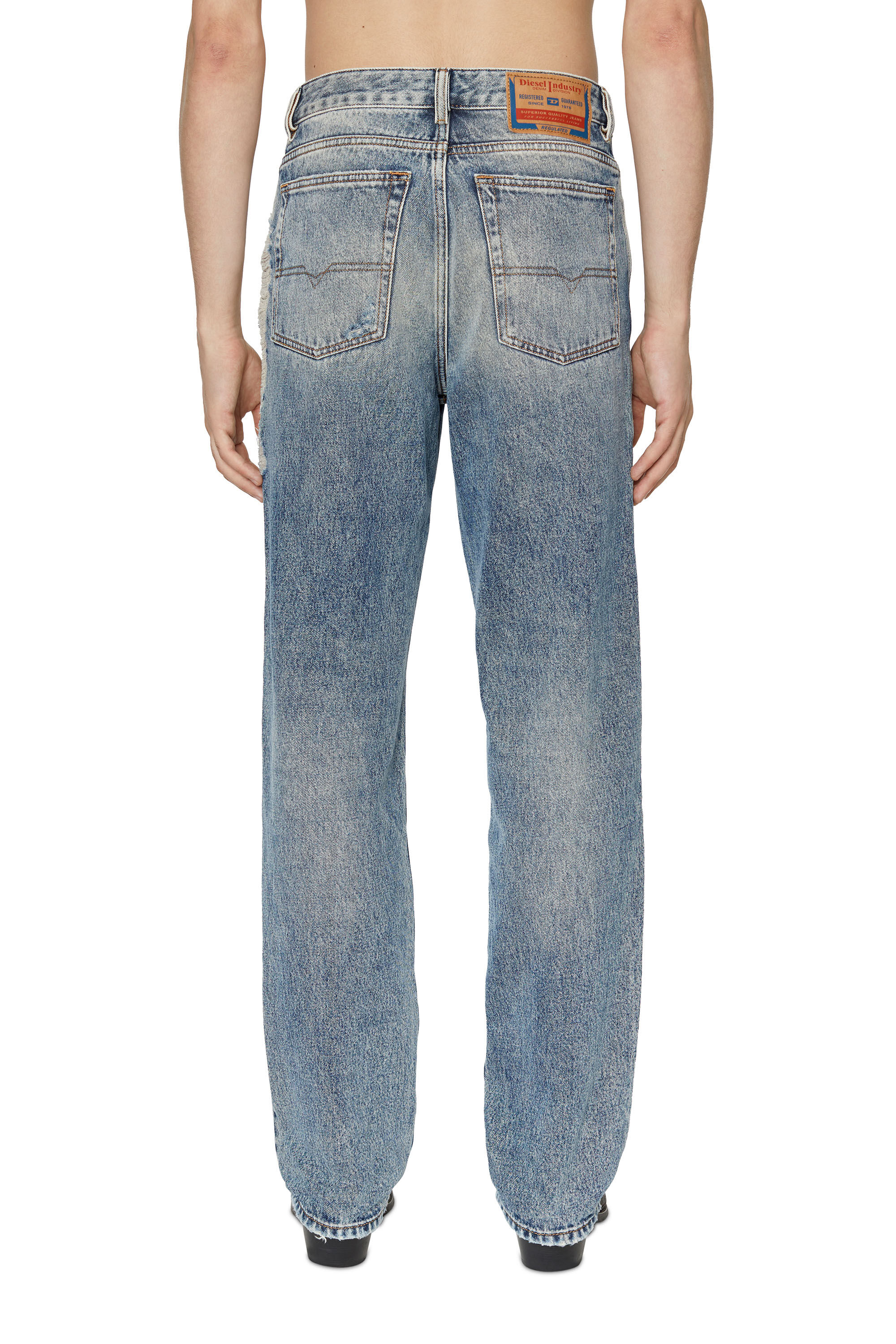 Diesel - Straight Jeans 1955 D-Rekiv 09E10, Male's Straight Jeans - 1955 D-Rekiv in Medium Blue - 4