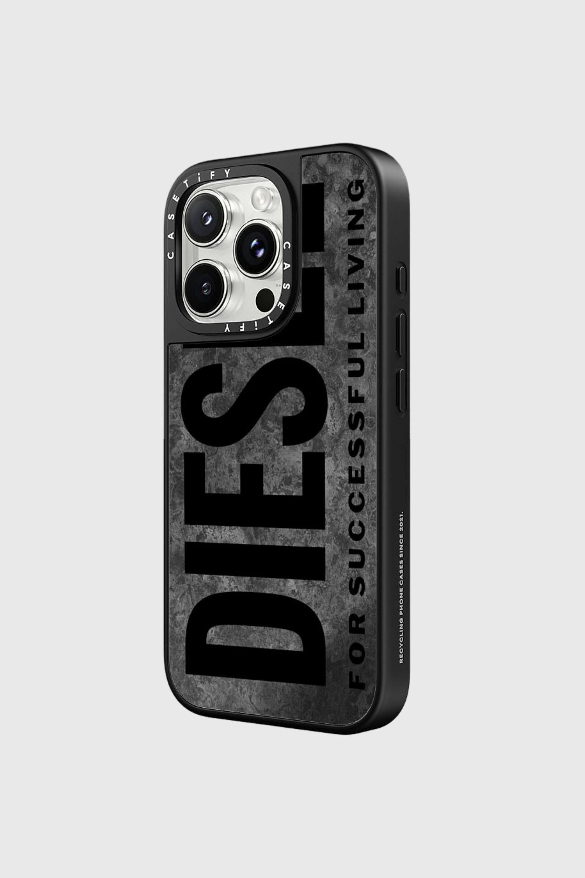 Diesel - 60322 CASETIFY MOULDED CASE, Unisex's Magsafe Oxidized Case iPhone 16 Pro in Grey/Black - 2