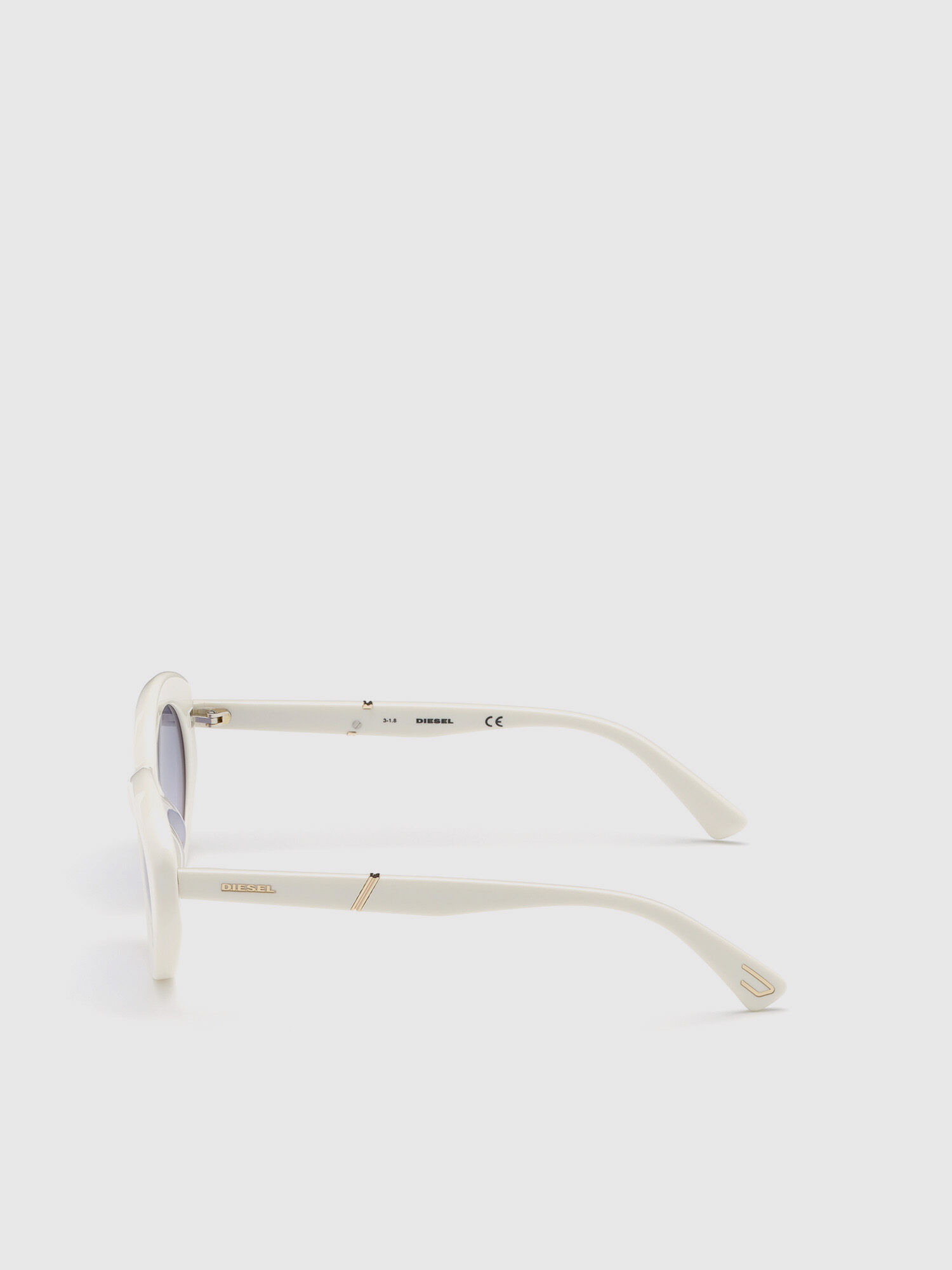 Diesel - DL0281, Female's Oval shape sunglasses in acetate in White - 3