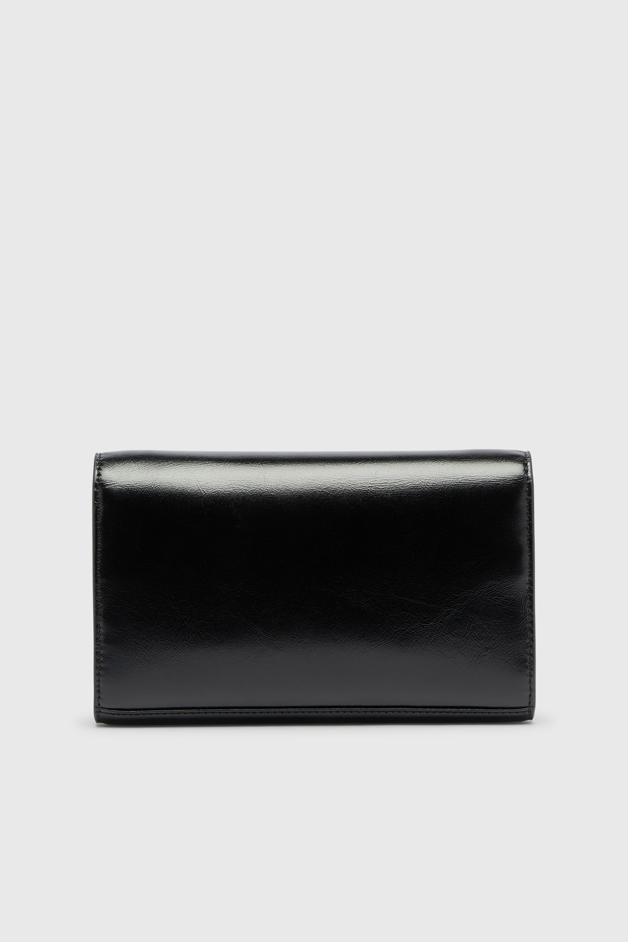 Women's Wallet purse in shiny wrinkled leather | Black | Diesel
