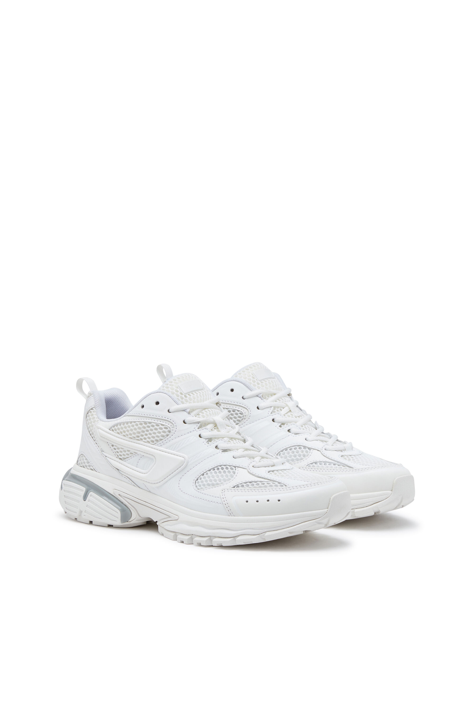 Diesel - S-SERENDIPITY PRO-X1, Man's S-Serendipity Pro-X1 - Mesh sneakers with embossed overlays in White - 2