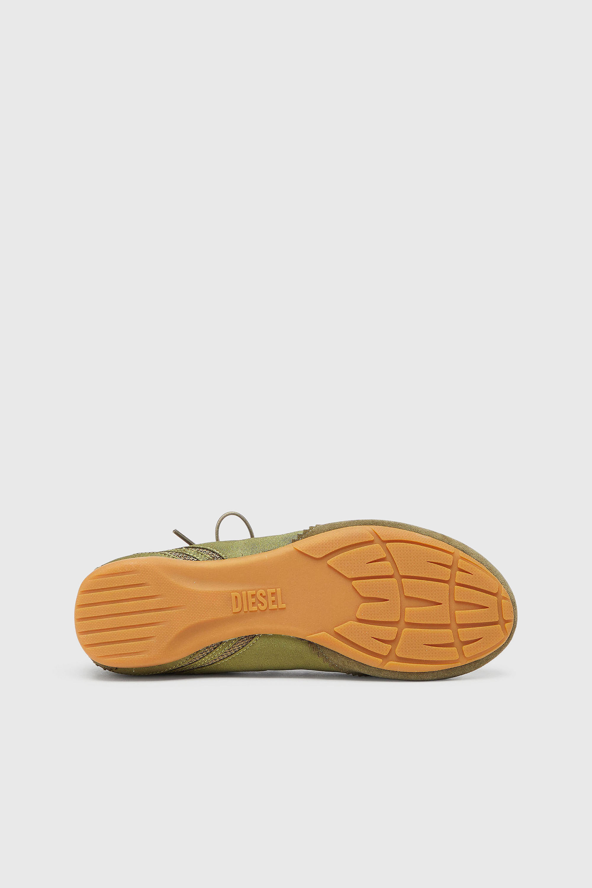 Women's D-Mile - Lace-up ballerina flats in leather and mesh