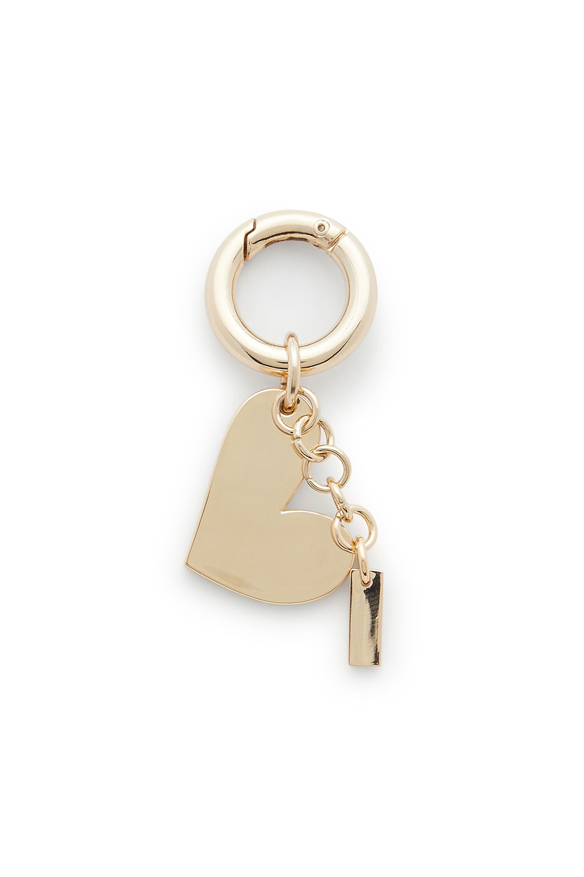 Diesel - CHARM-HEART, Woman's Metal heart charm with rhinestones in Gold - 2